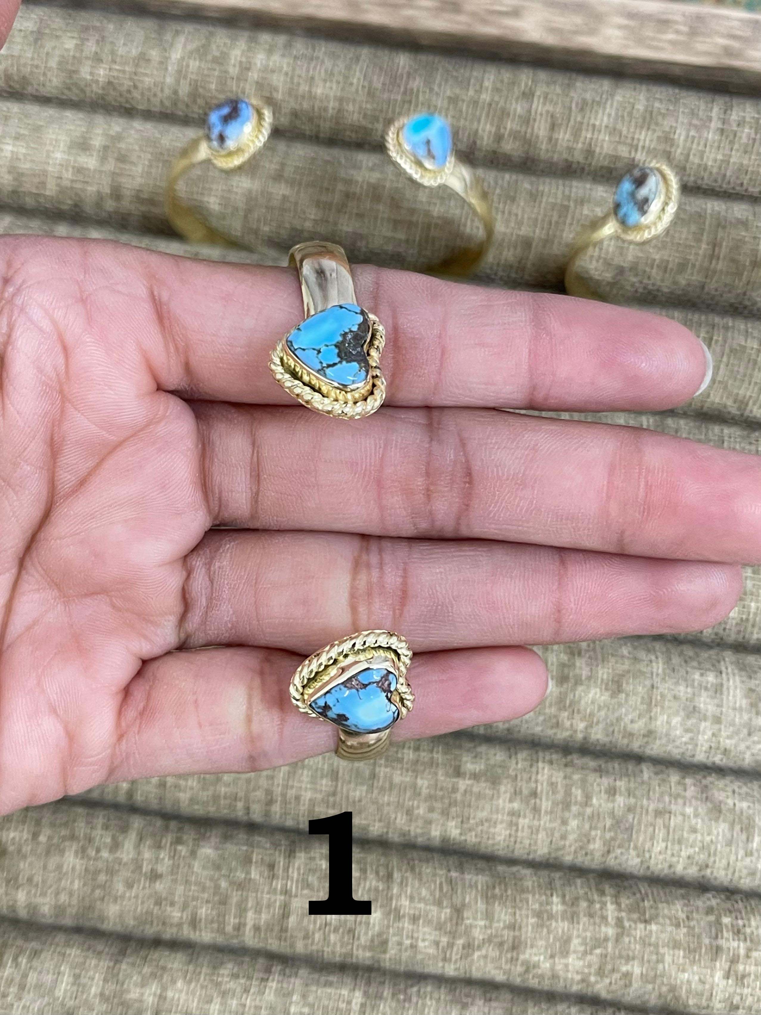 “The Golden Collection” Handmade Natural Gold Plated Golden Hills Turquoise Cuff Bracelet