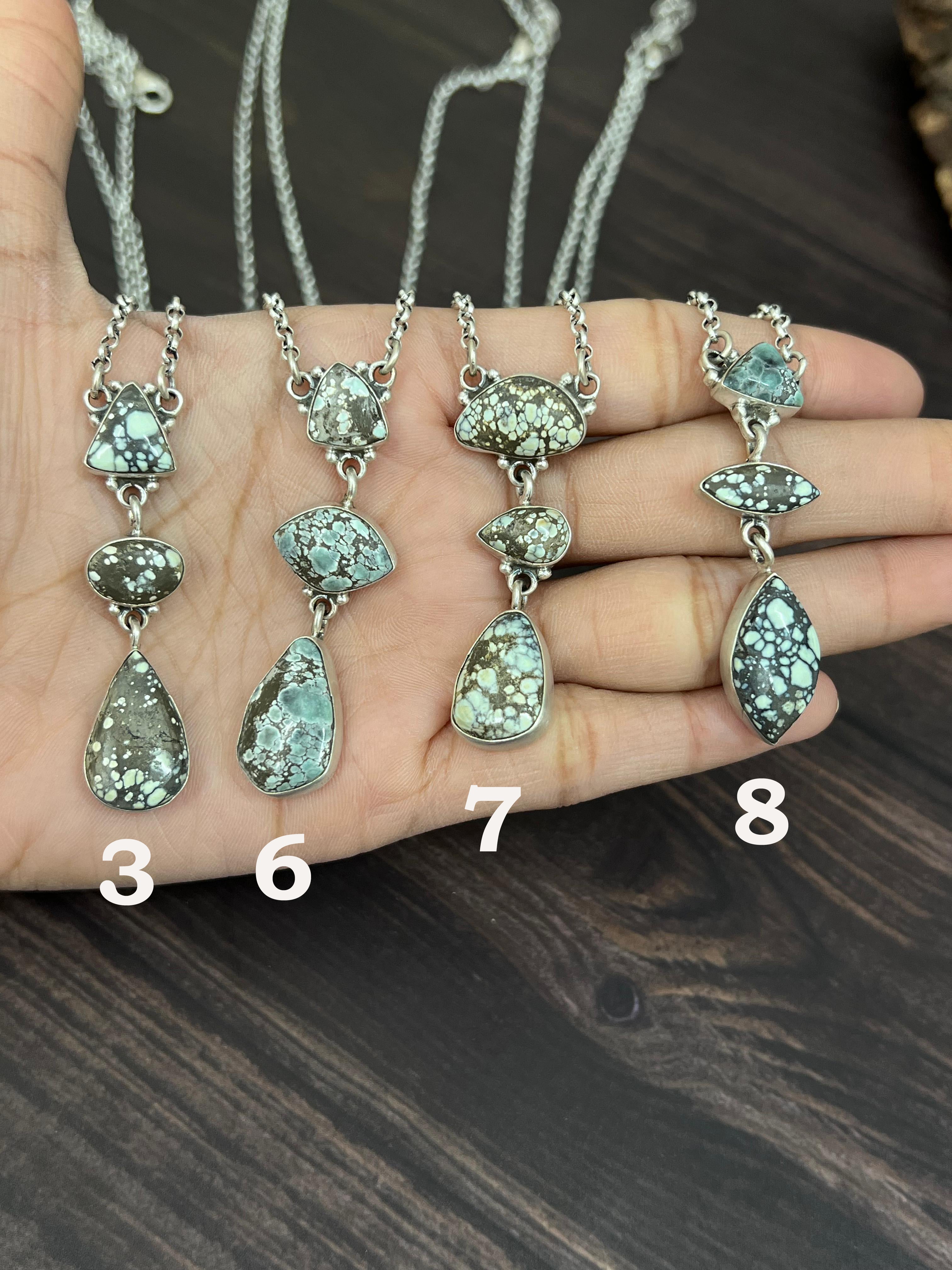 Handmade Sterling Silver Starfox Variscite Necklace Signed Nizhoni