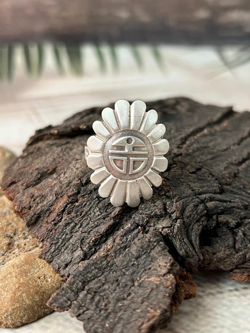Handmade Sterling Silver Adjustable Ring "Signed Nizhoni"
