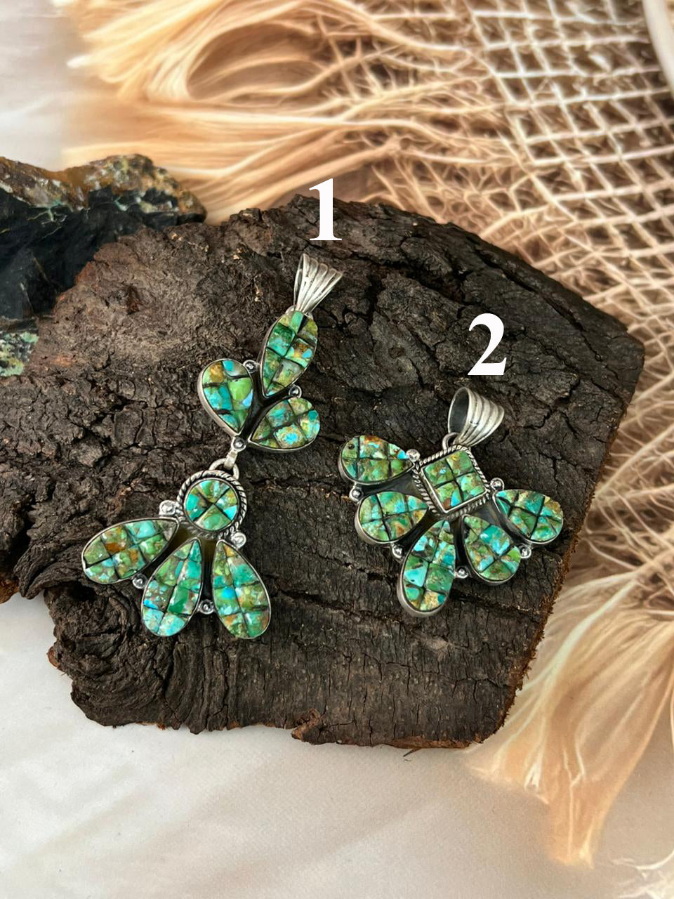 Handmade Sterling Silver Sonoran Cobble Collection: Sonoran Mountain Turquoise Pendant "Signed Nizhoni"