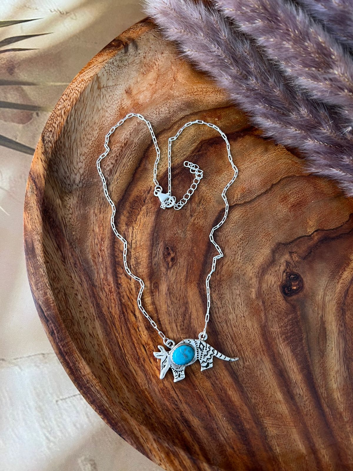 Handmade Sterling Silver Kingman Turquoise Necklace "Signed Nizhoni"