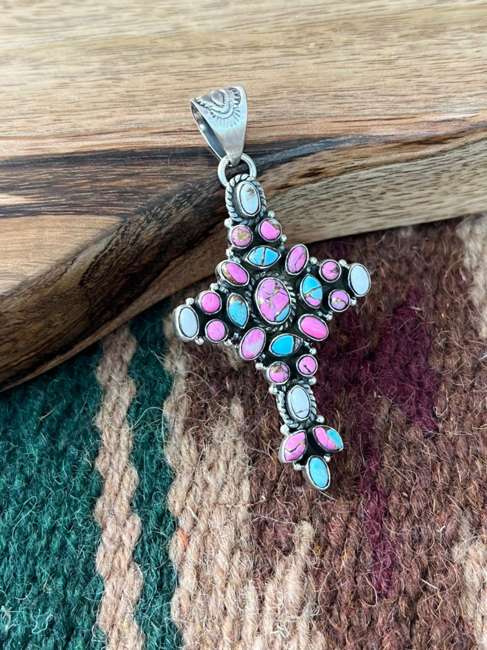 Handmade Sterling Silver Cotton Candy Pendant "Signed Nizhoni"