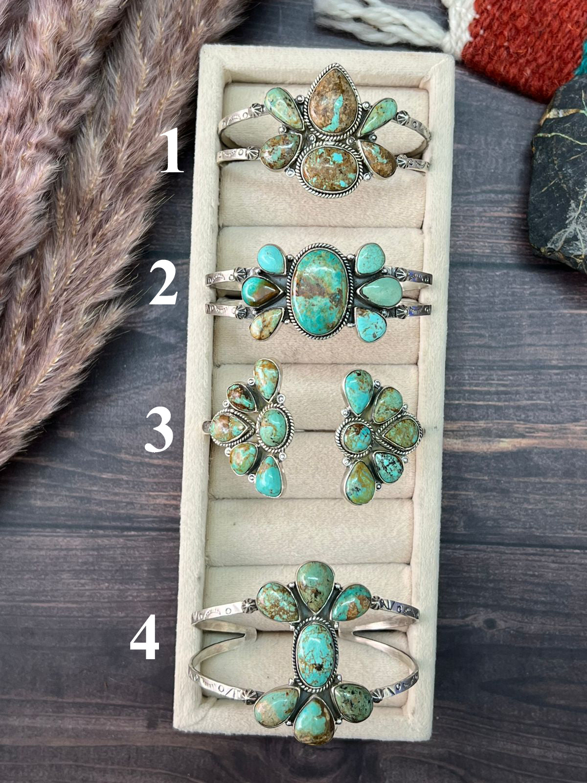 Handmade Sterling Silver Baja Turquoise Collection: Cuff Bracelet "Signed Nizhoni"
