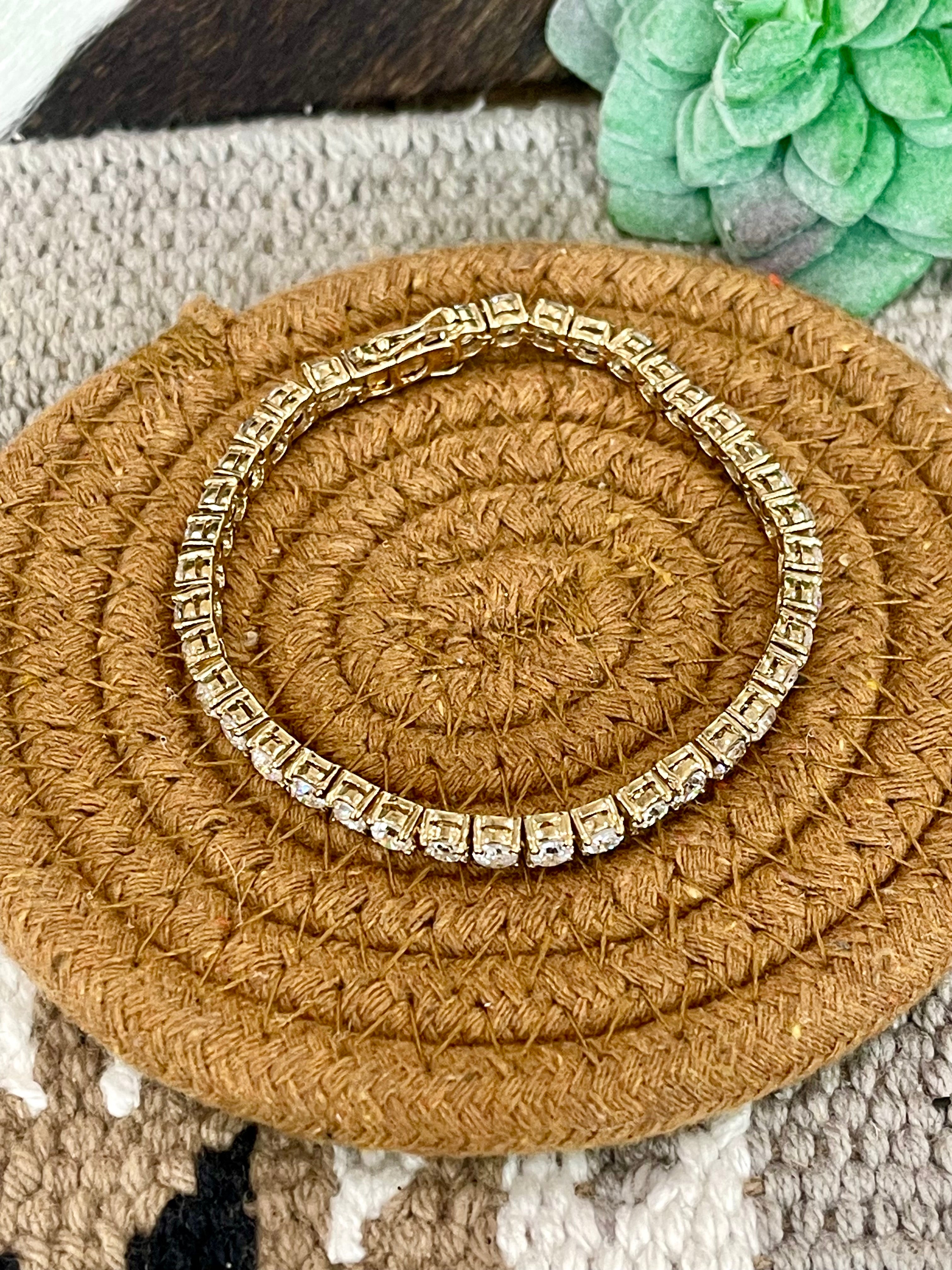 Vintage  Gold Plated Chain Bracelet