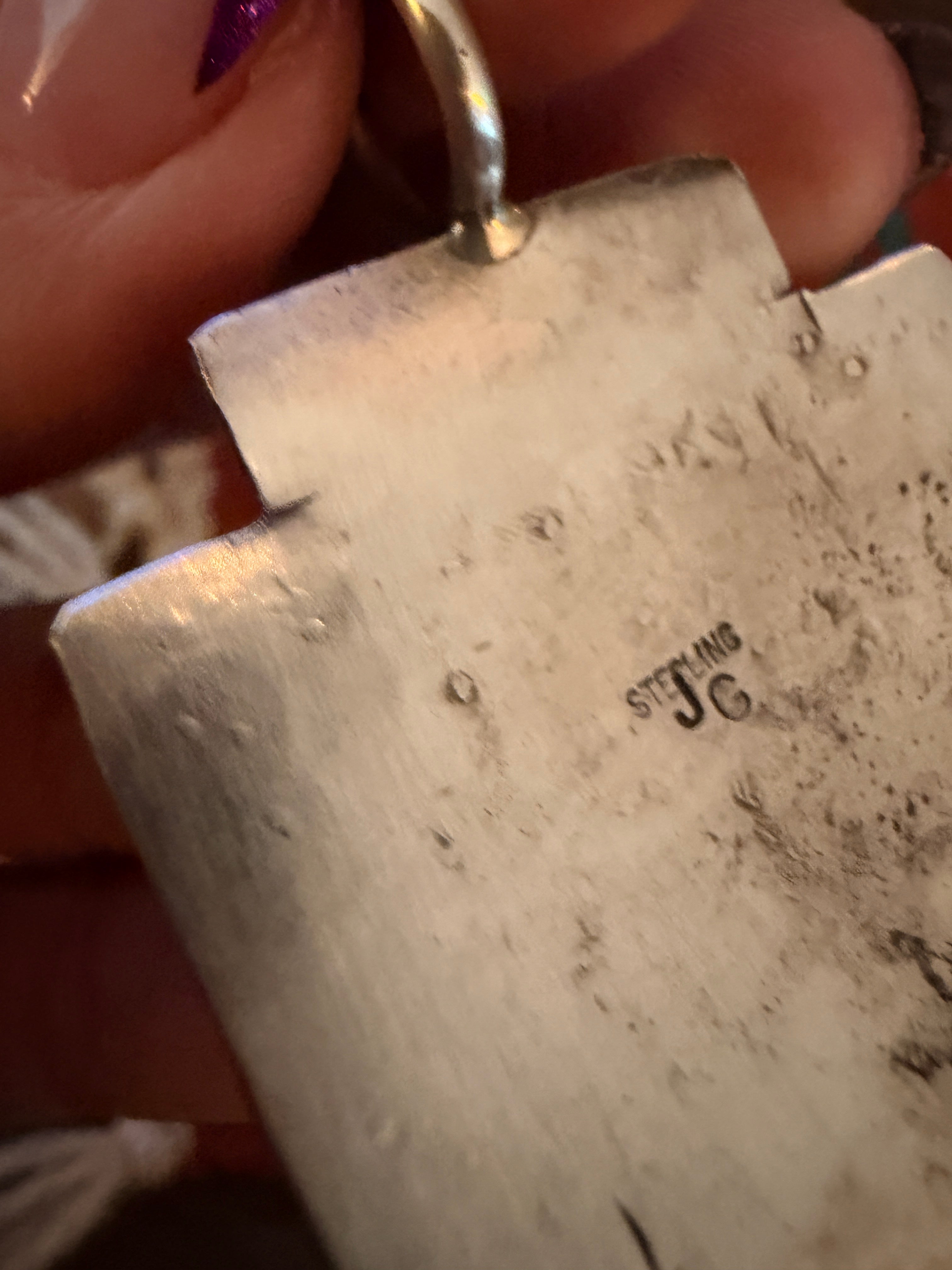 Handcrafted Sterling Silver Concho Cross Pendant