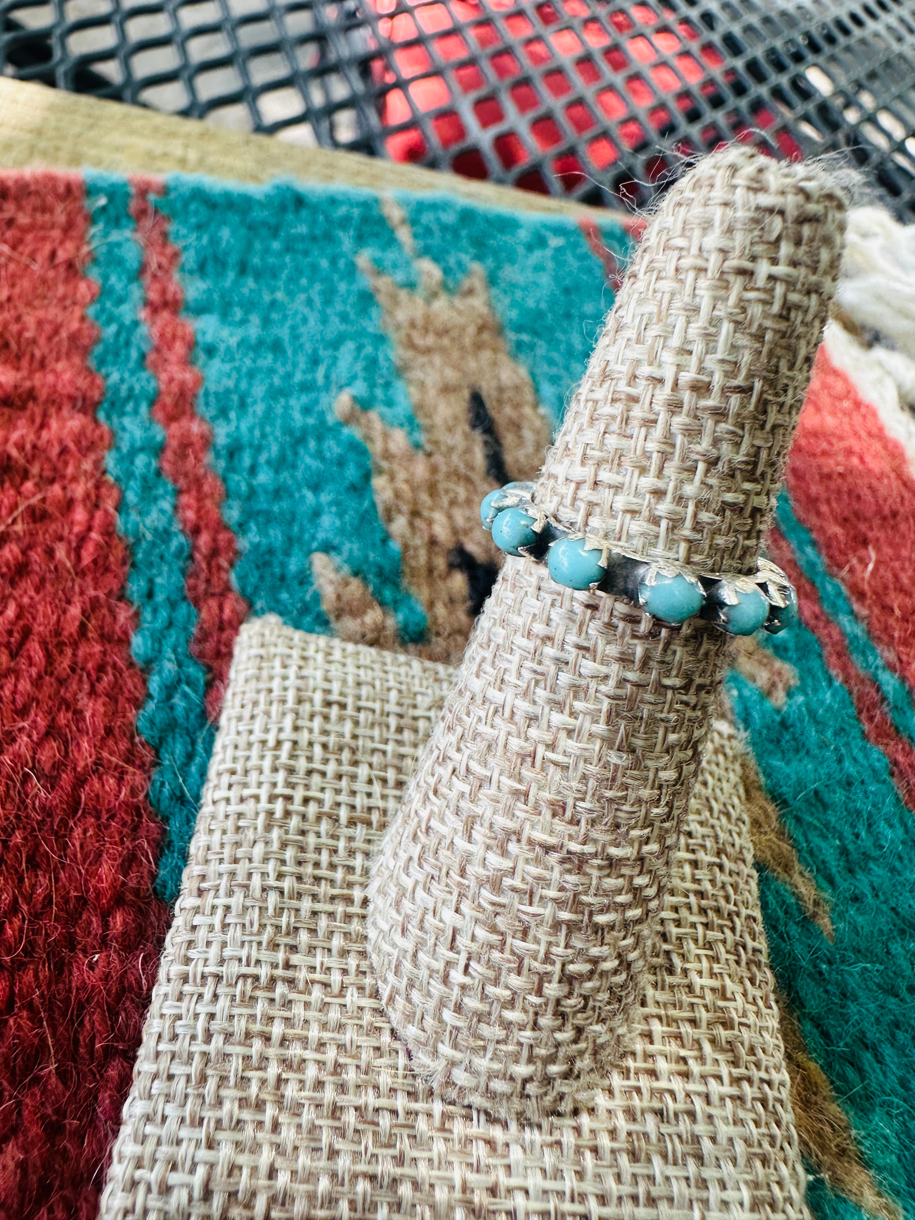 Handmade Sterling Silver & Turquoise Band Ring