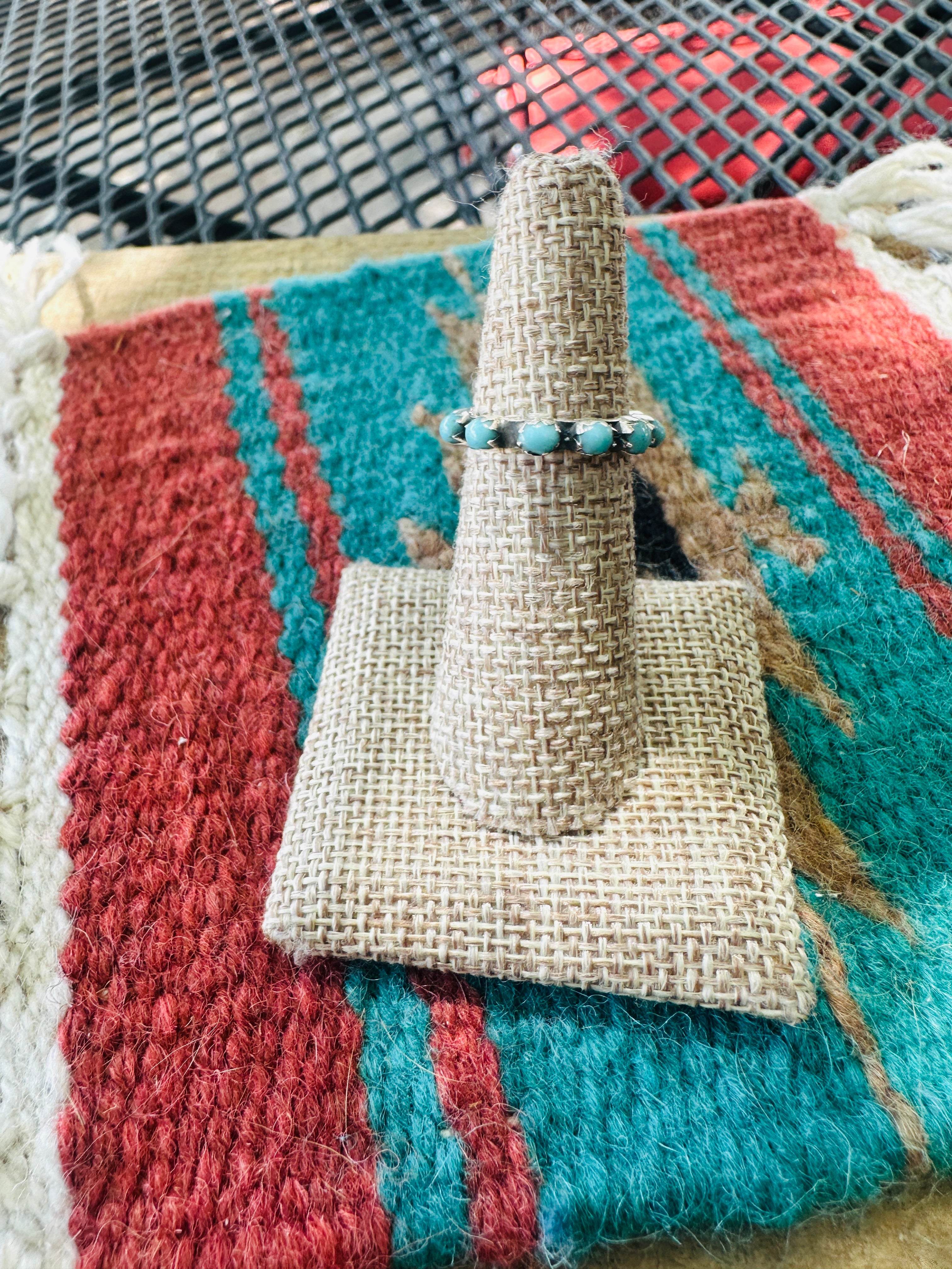 Handmade Sterling Silver & Turquoise Band Ring