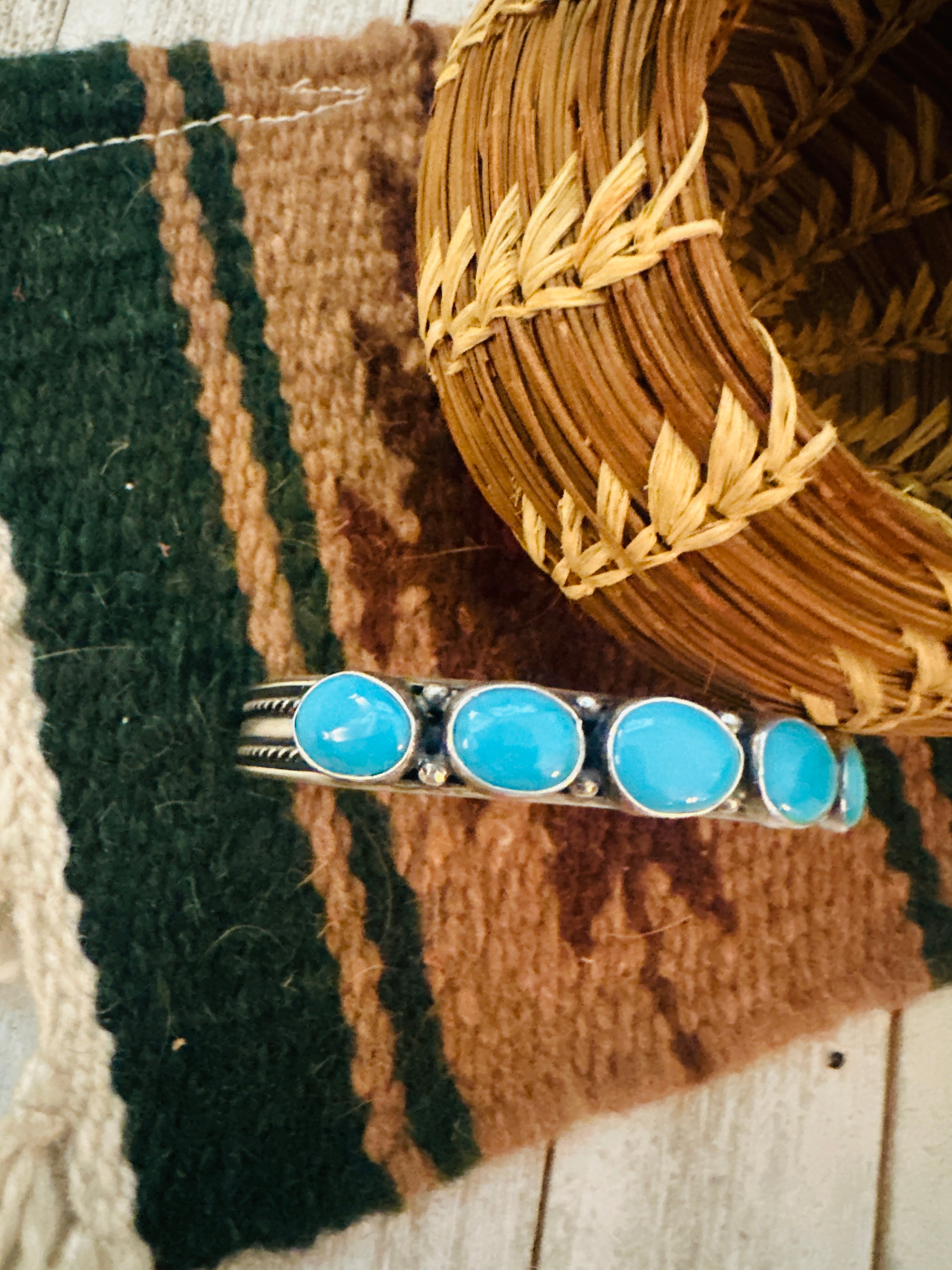 Navajo Turquoise & Sterling Silver Cuff Bracelet