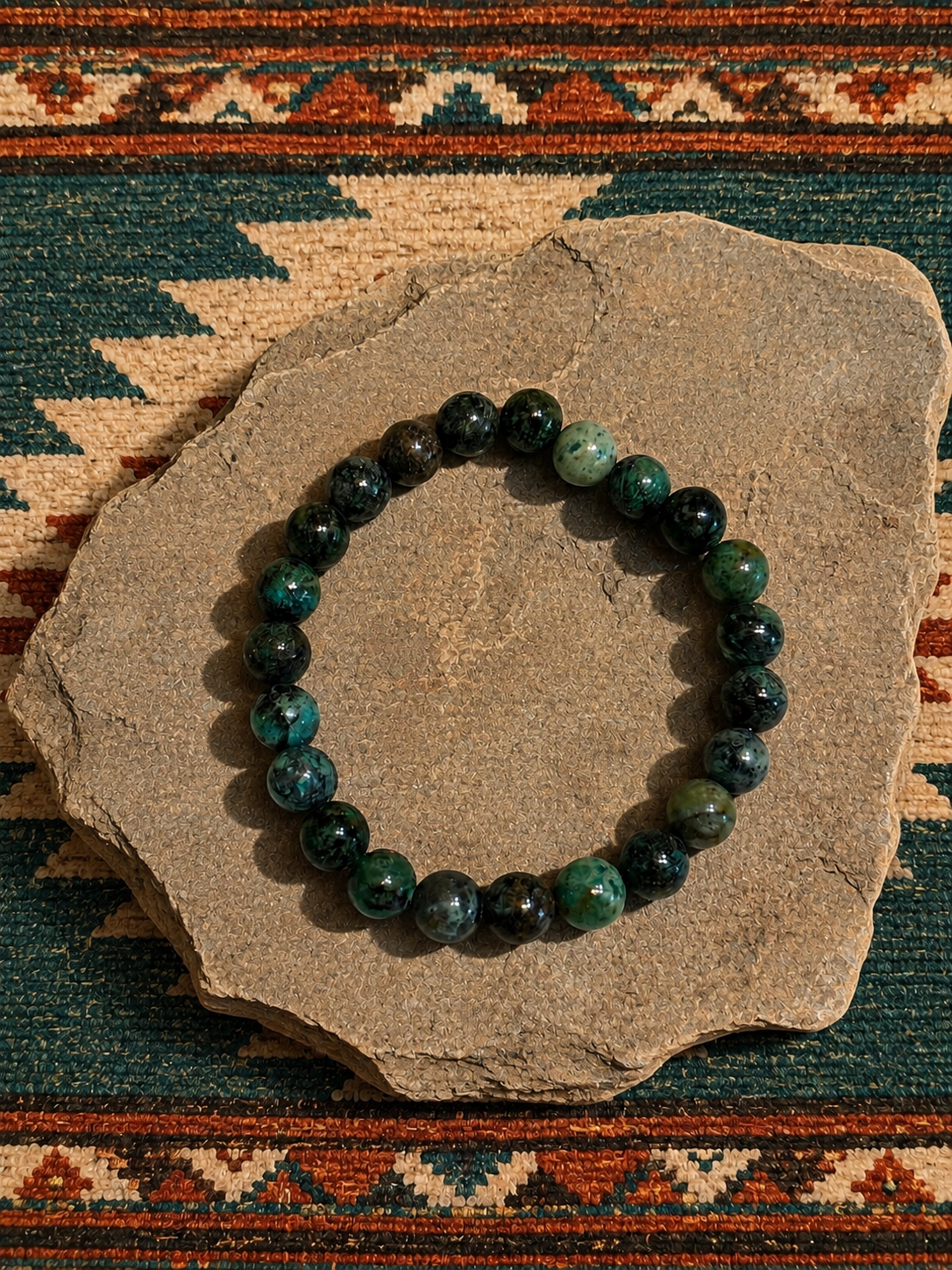 African Turquoise Jasper 8mm Beaded Stretch Bracelet