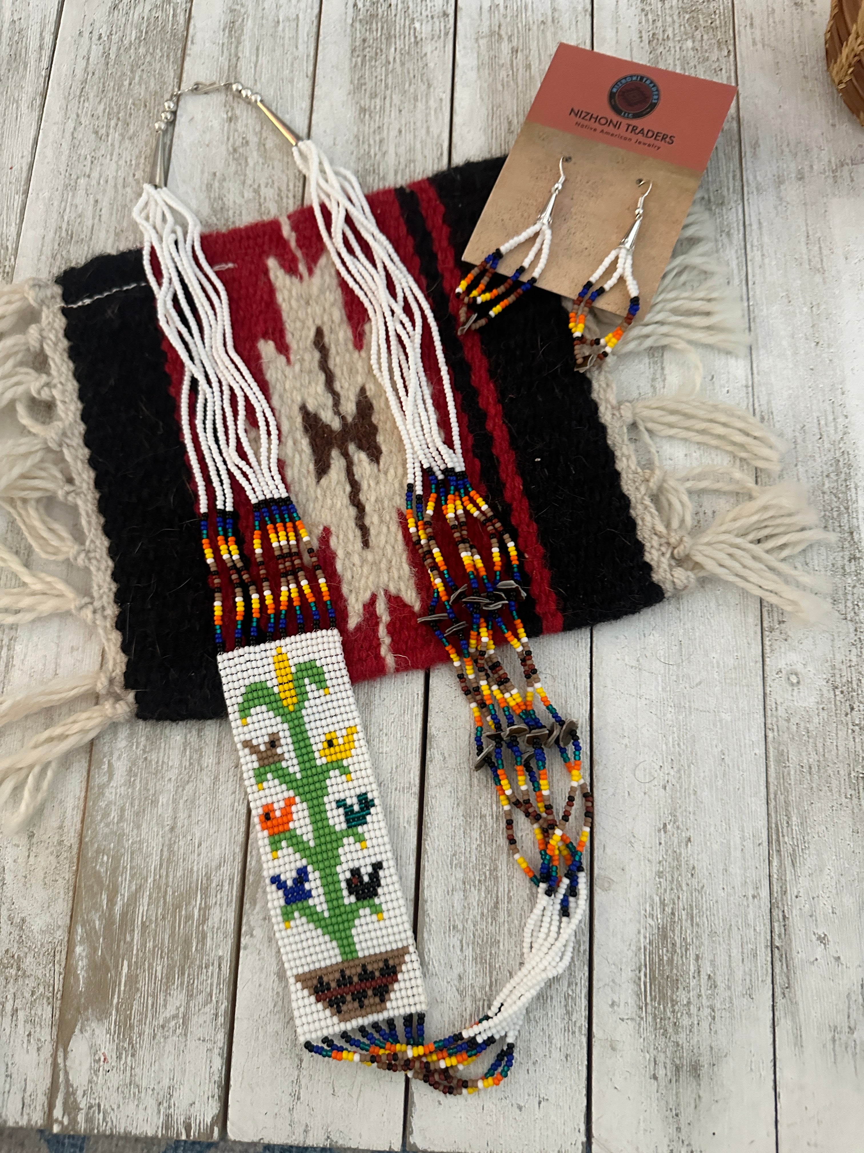 Navajo Multicolor Beaded Necklace Set