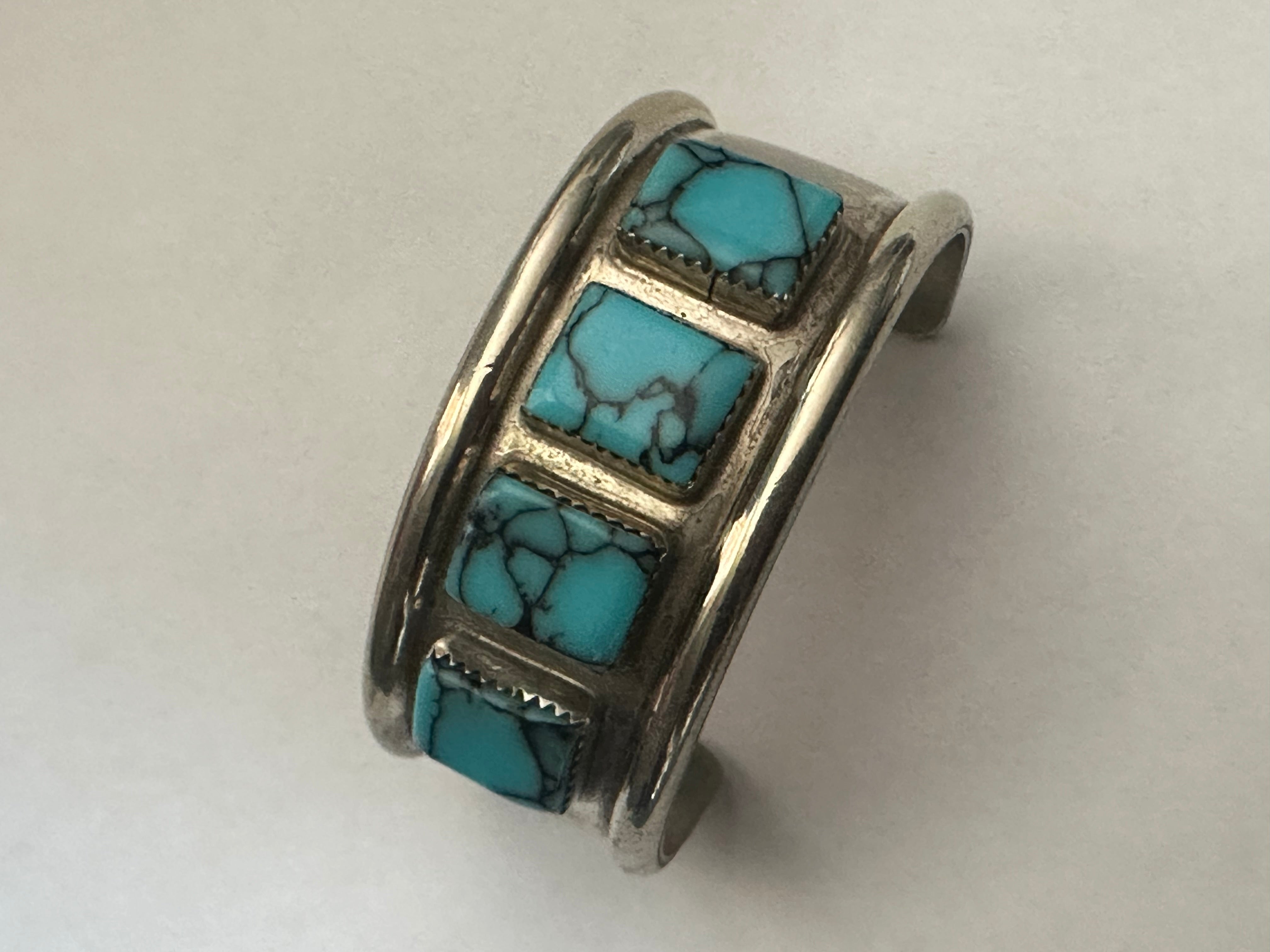 Navajo Turquoise & Sterling Silver Cuff Bracelet