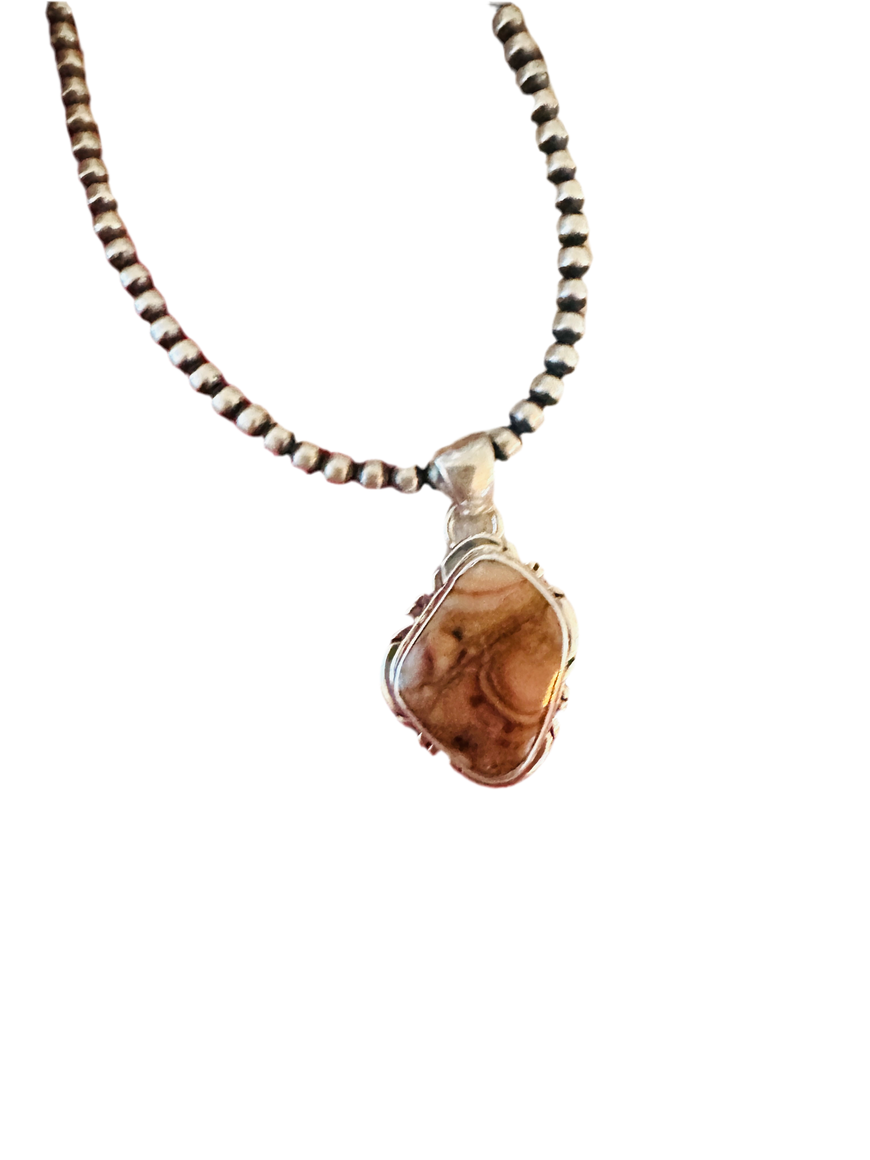 Handcrafted Sterling Silver & Jasper Pendant