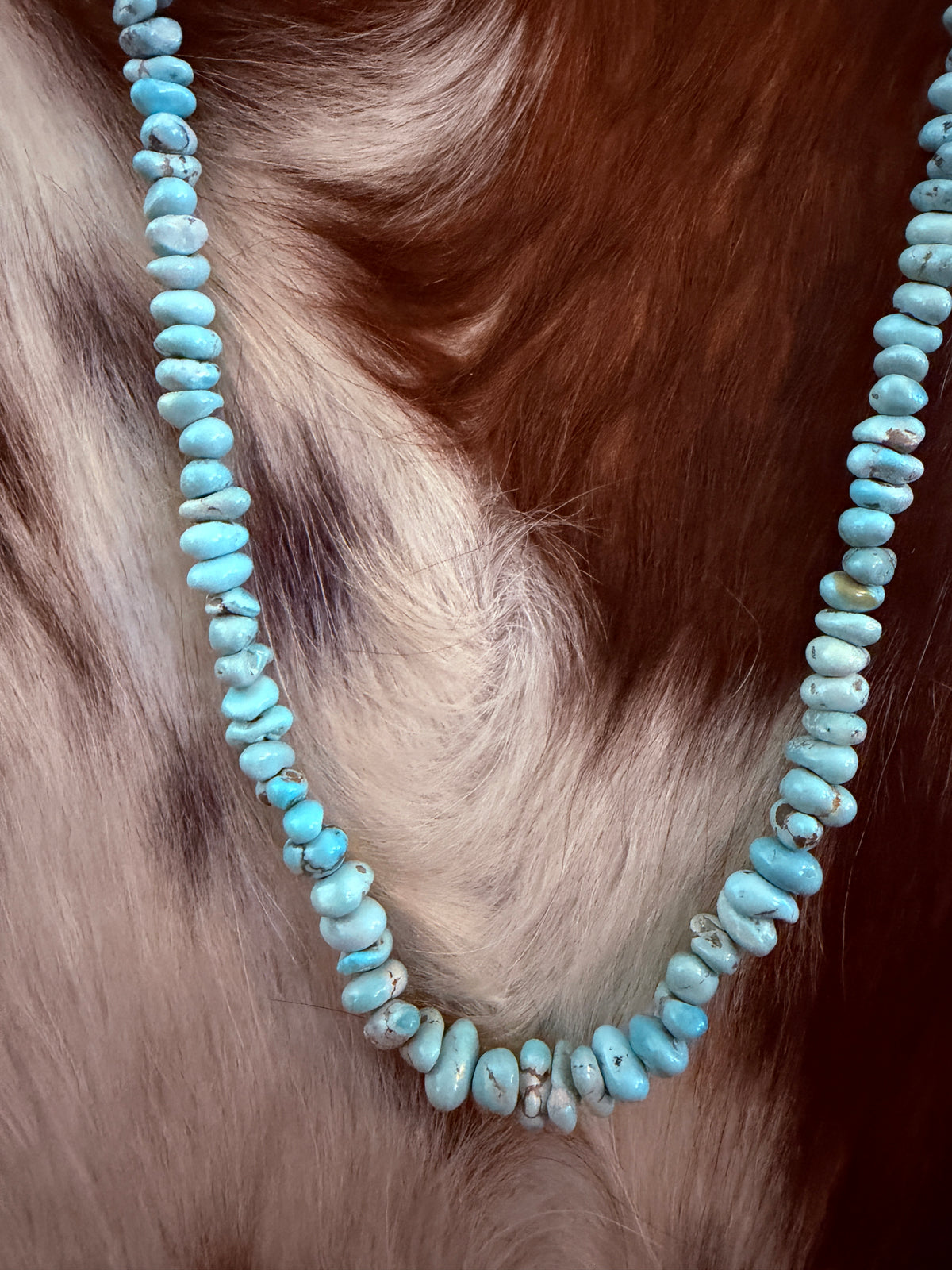 Handcrafted Turquoise 18" Beaded Necklace