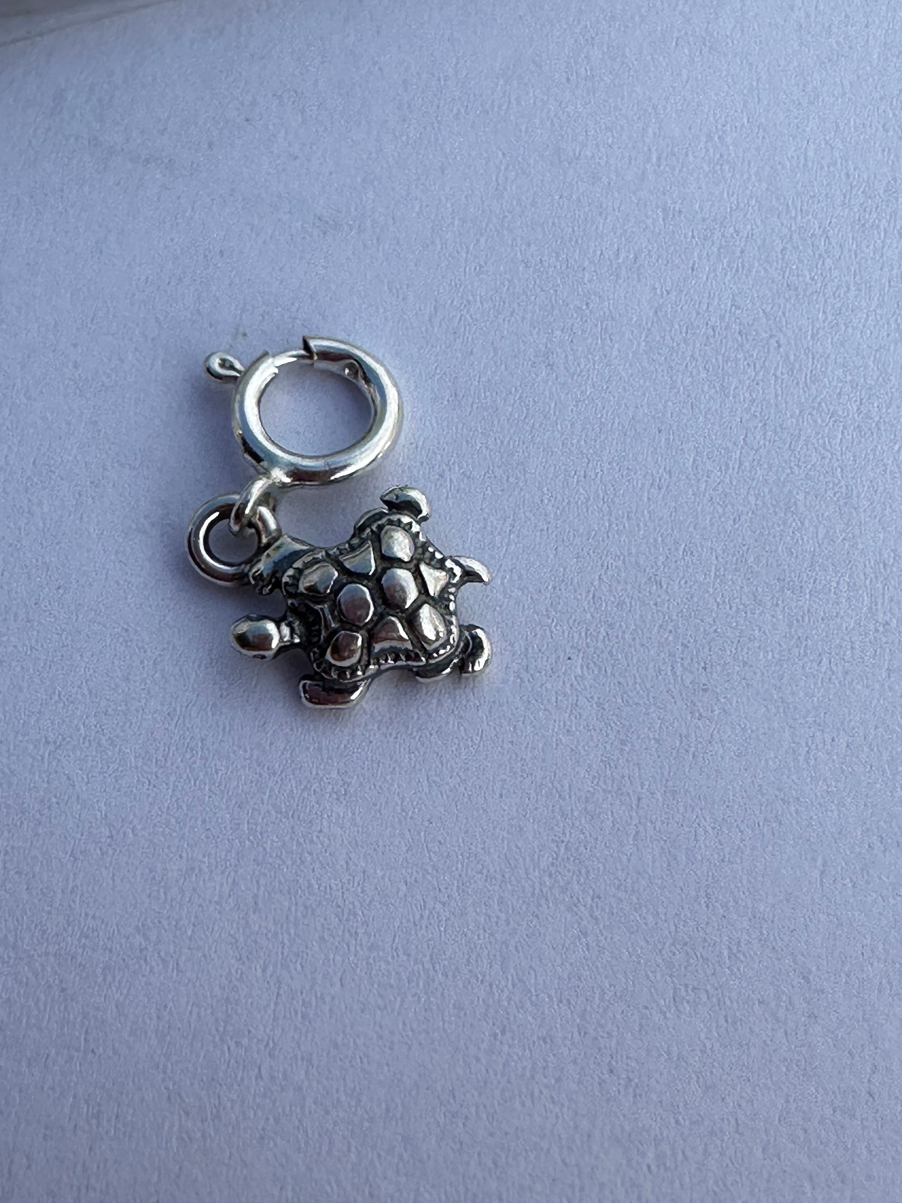 Sterling Silver Roaming Turtle Charm