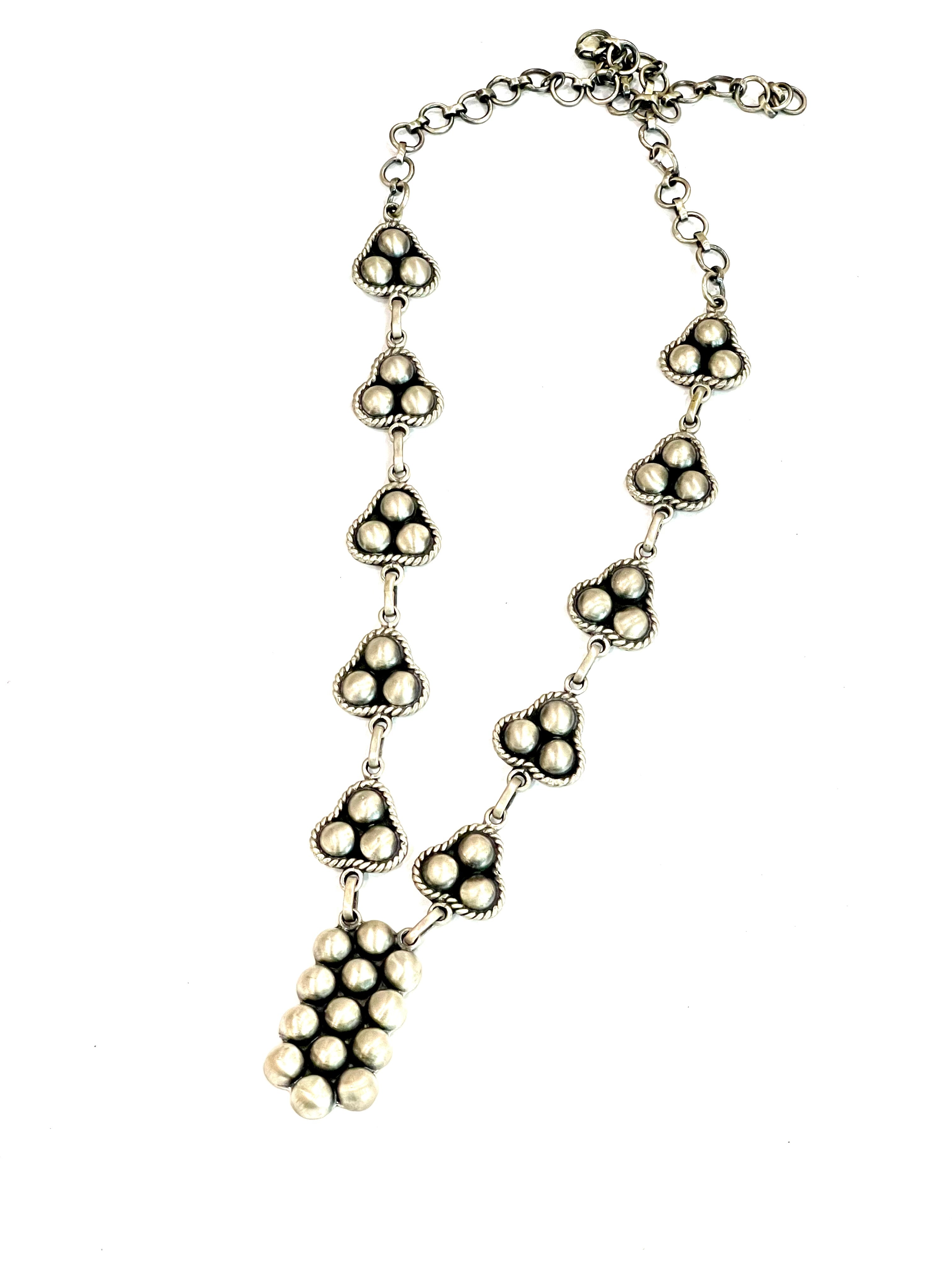 Handmade Sterling Silver Ball Cluster Necklace