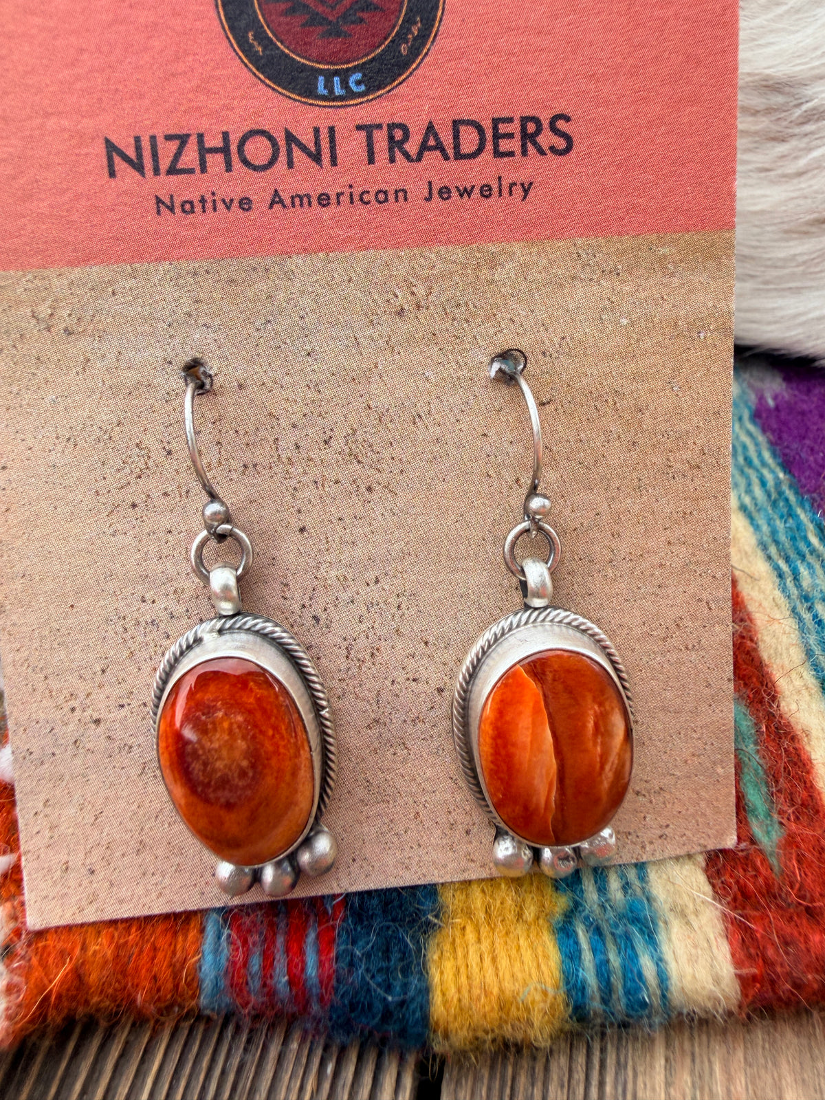 Handcrafted Spiny Oyster & Sterling Silver Beaded Necklace and Earring Set by Aaron Robeson