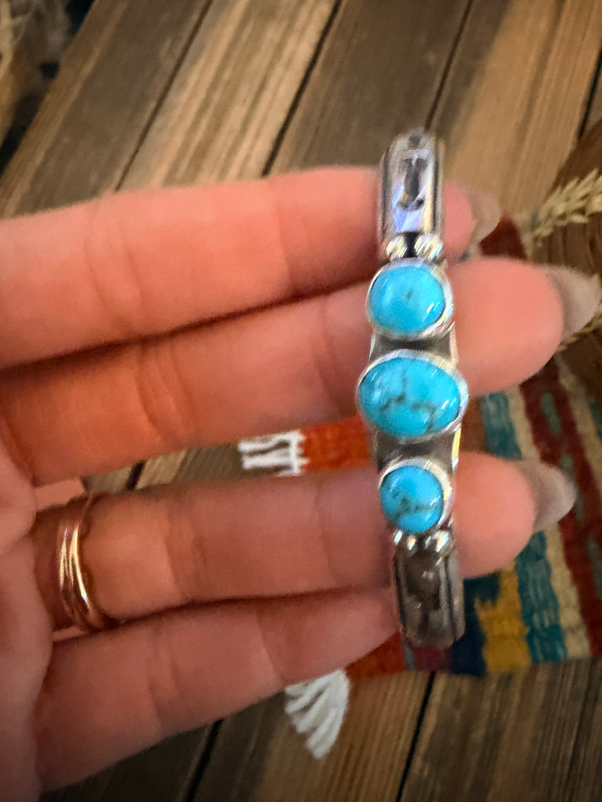 Handcrafted Sterling Silver & Turquoise Arrow Cuff Bracelet
