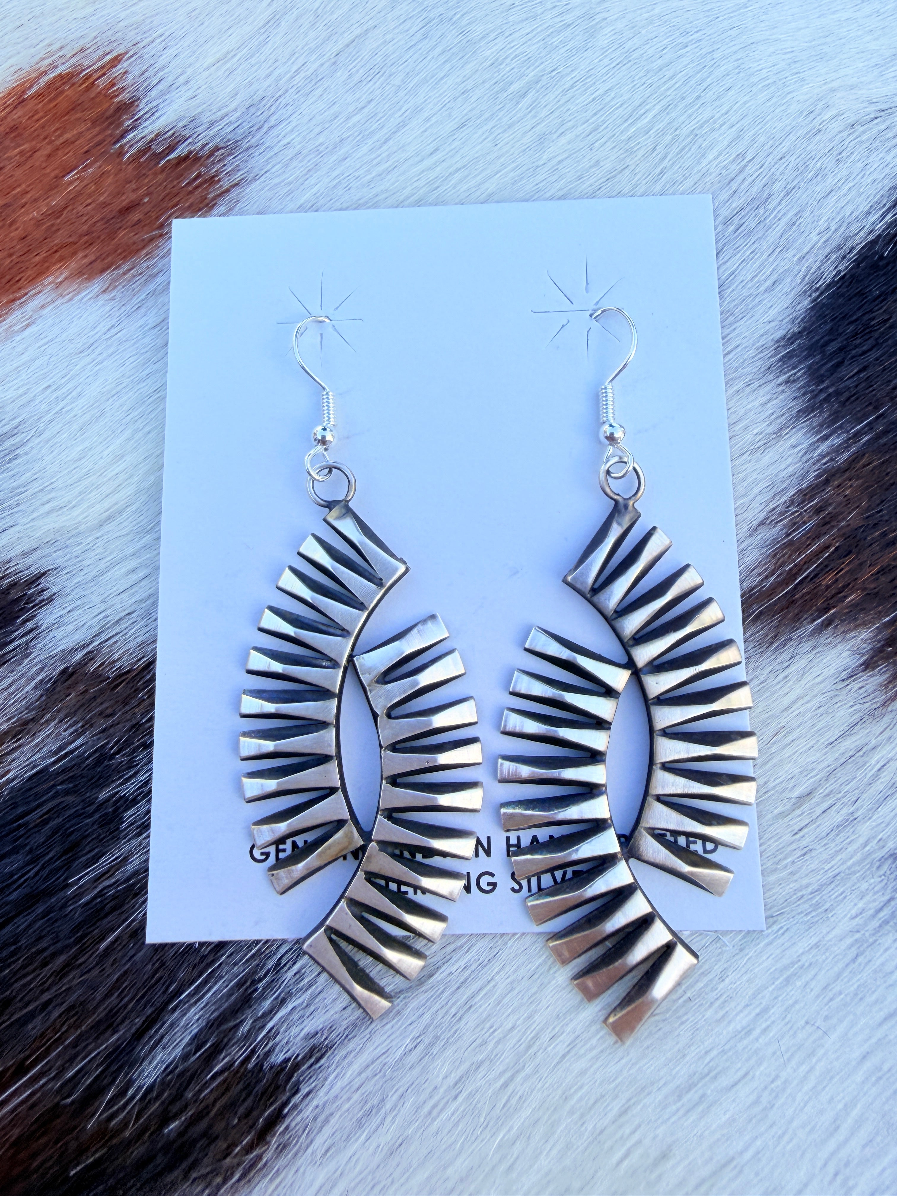 Handcrafted Beth Dutton Collection Sterling Silver Dangle Earrings
