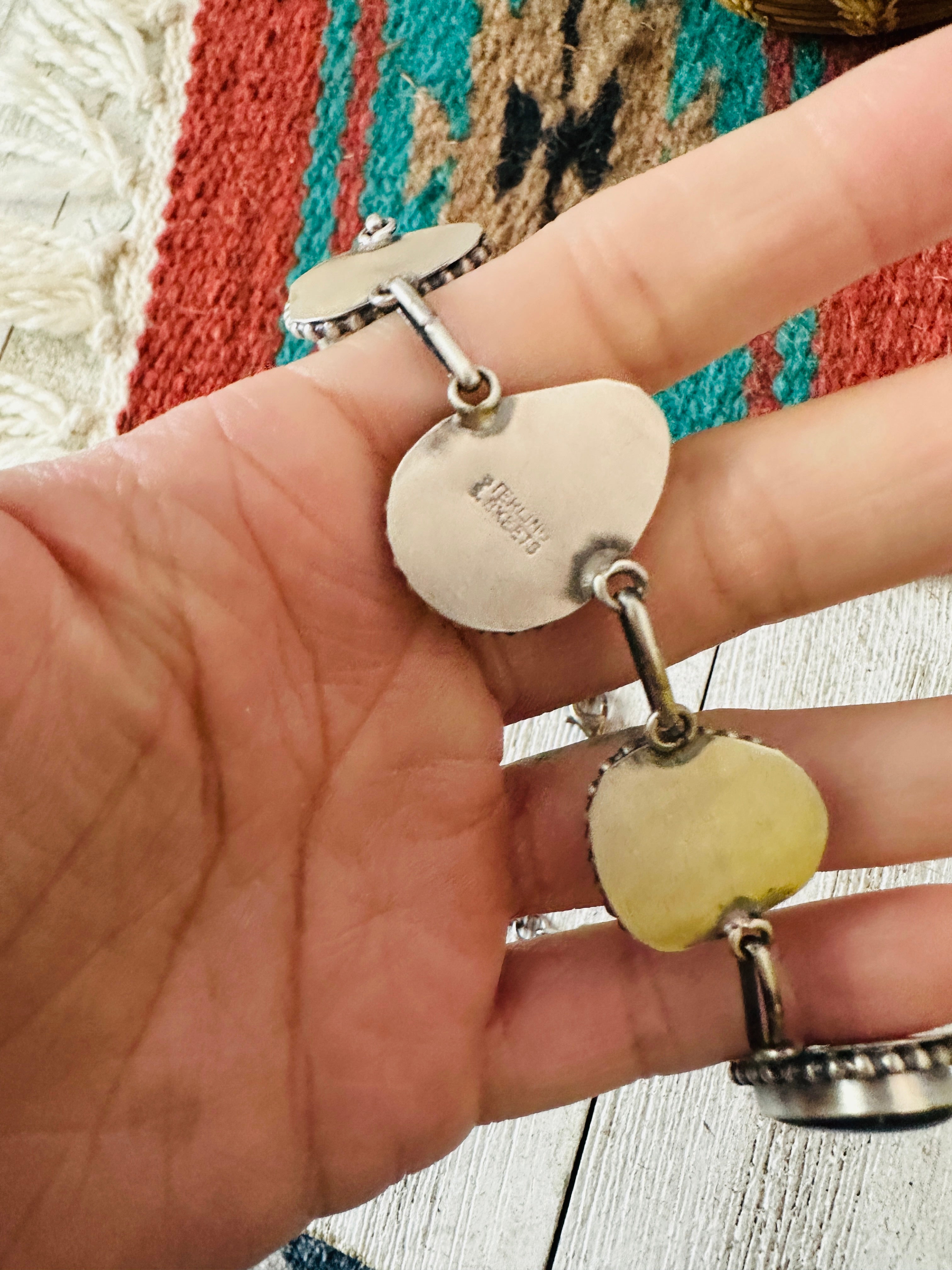 Handcrafted Blackjack Turquoise & Sterling Silver Necklace