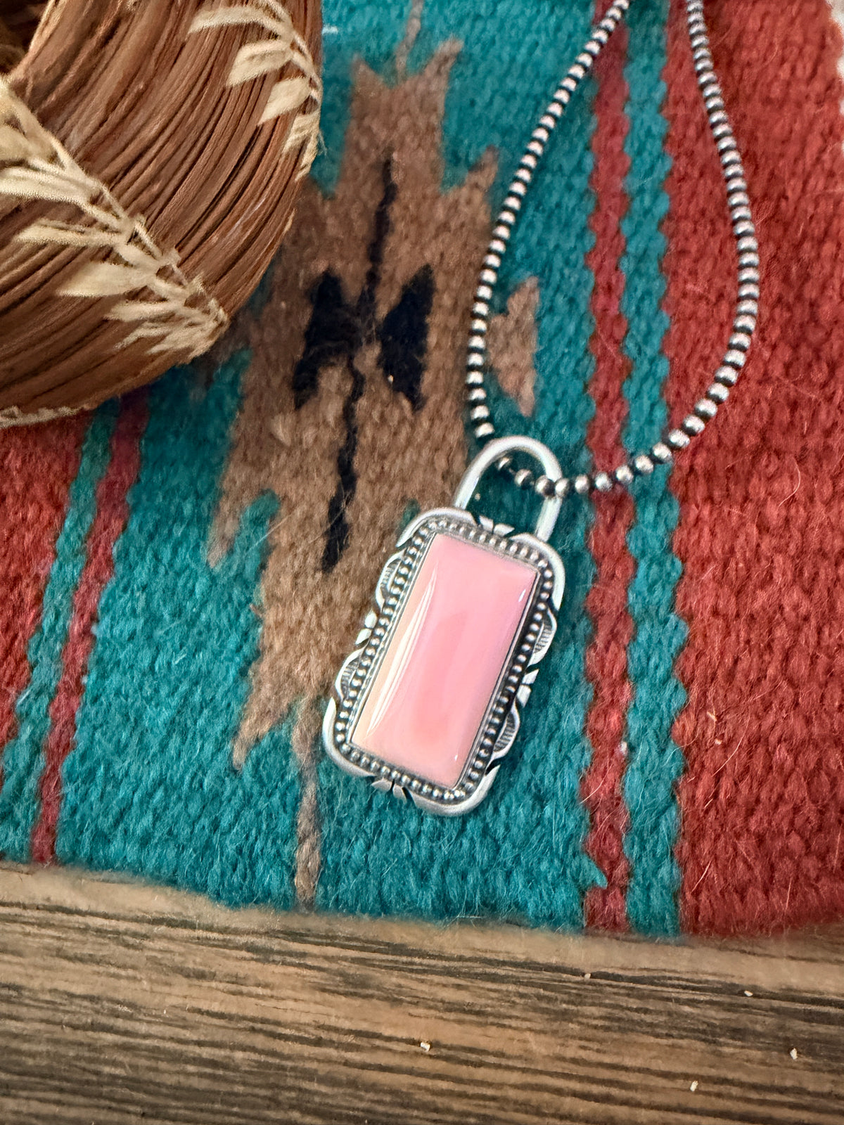 Handcrafted Sterling Silver & Queen Pink Conch Pendant by Jon McCray