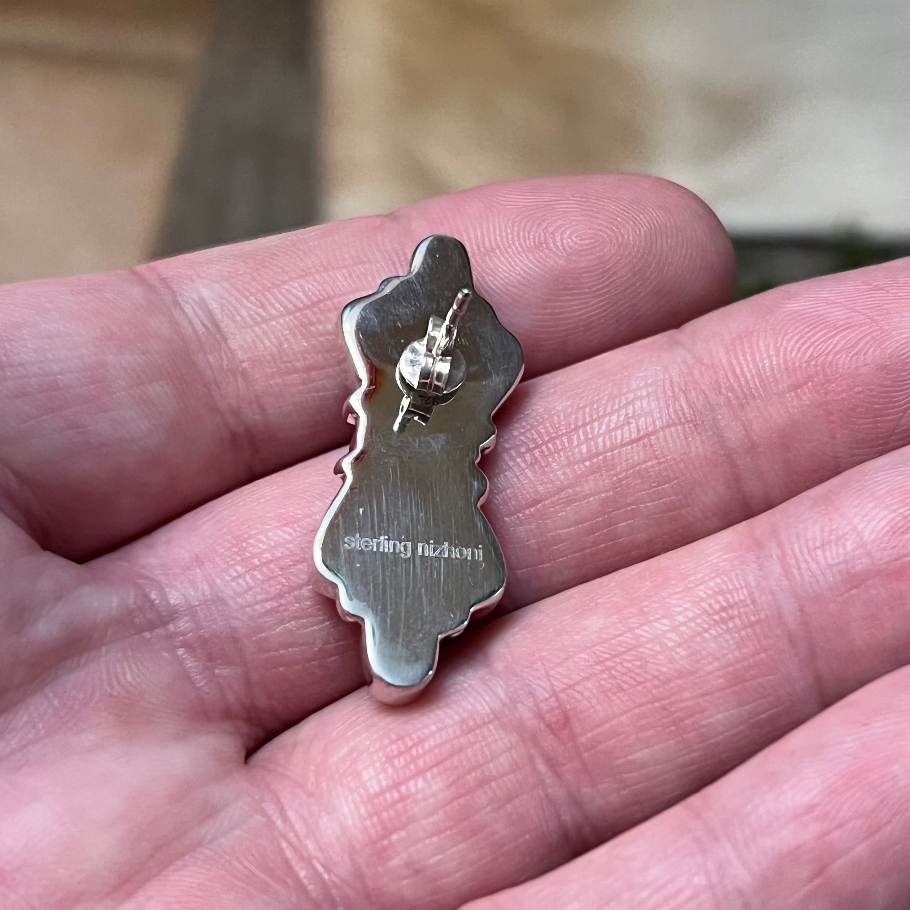 Handmade Pink Opal & Sterling Silver Stud Earrings