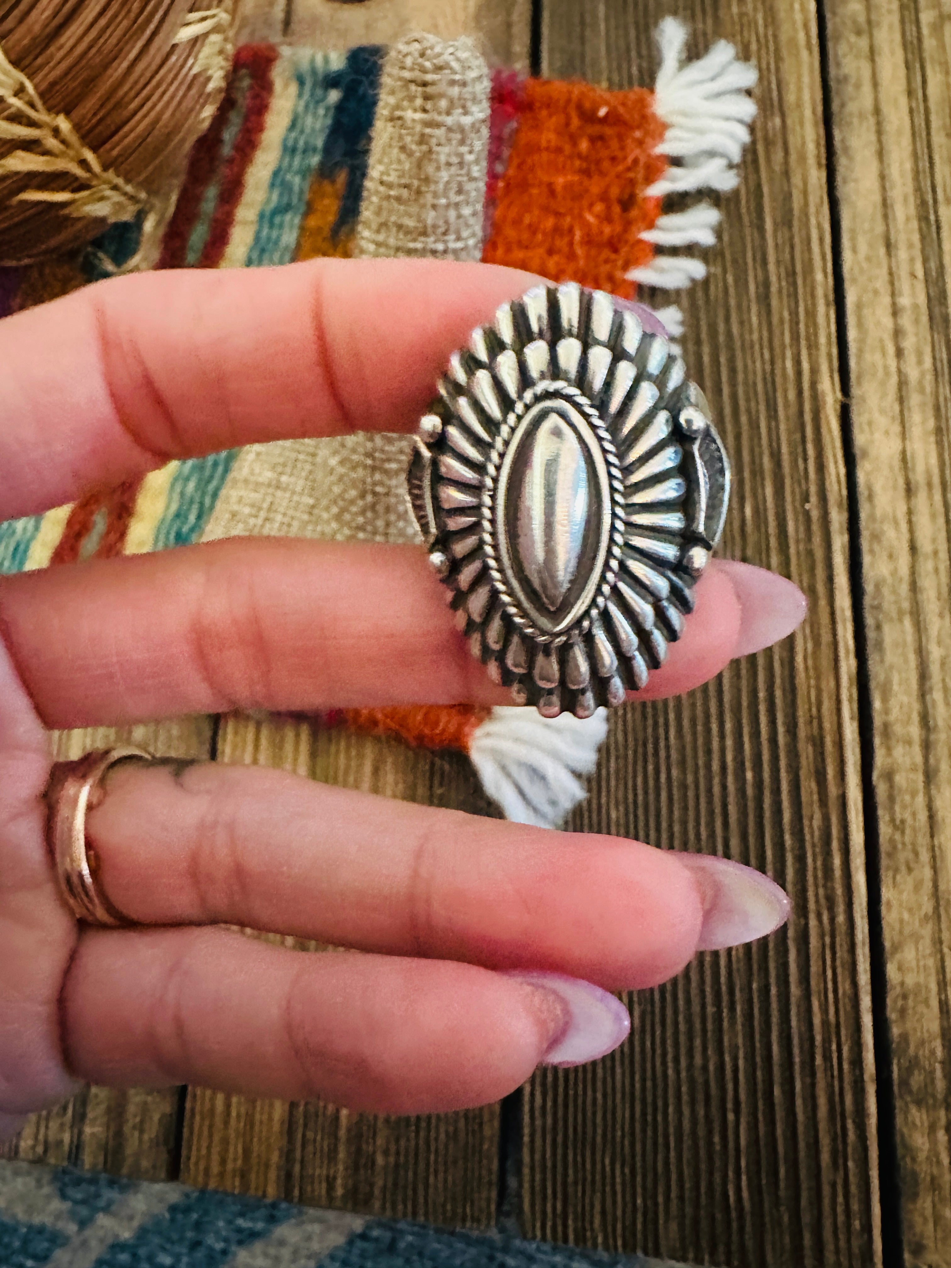 Handcrafted Sterling Silver Ring by Harry H. Begay