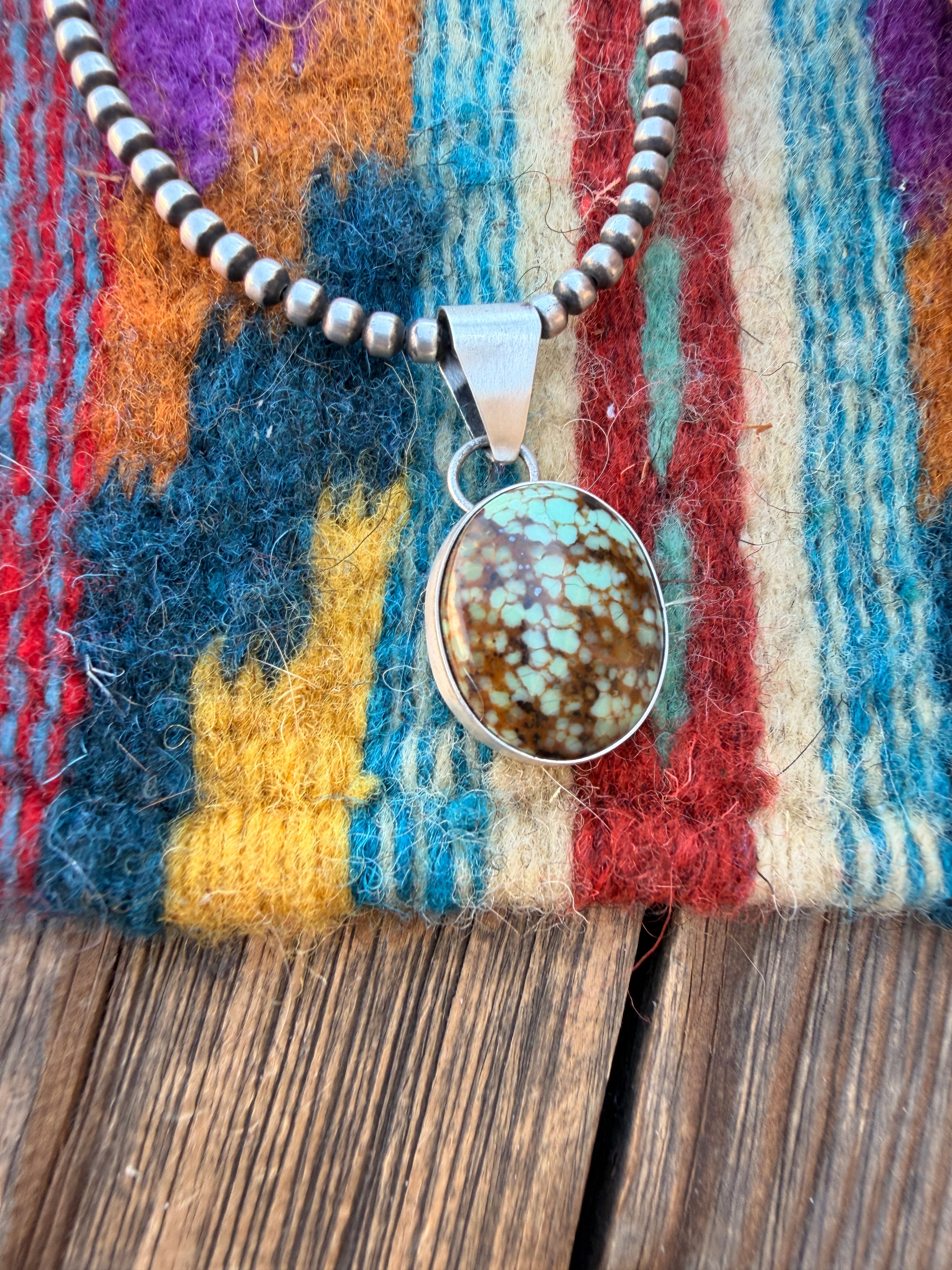 Handcrafted Sterling Silver & Turquoise Pendant by Susie Cooke