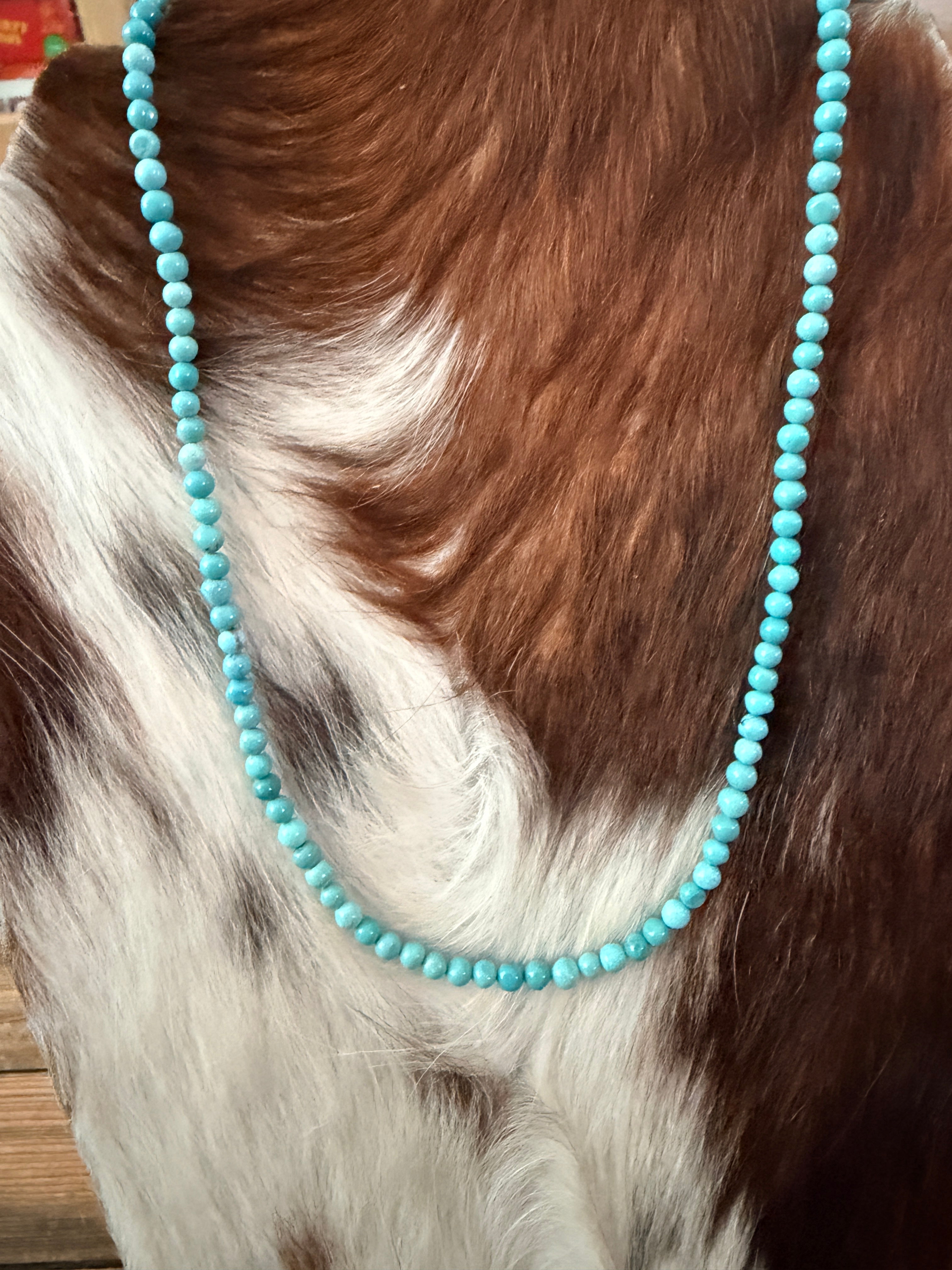 Handcrafted Turquoise 18" Beaded Necklace