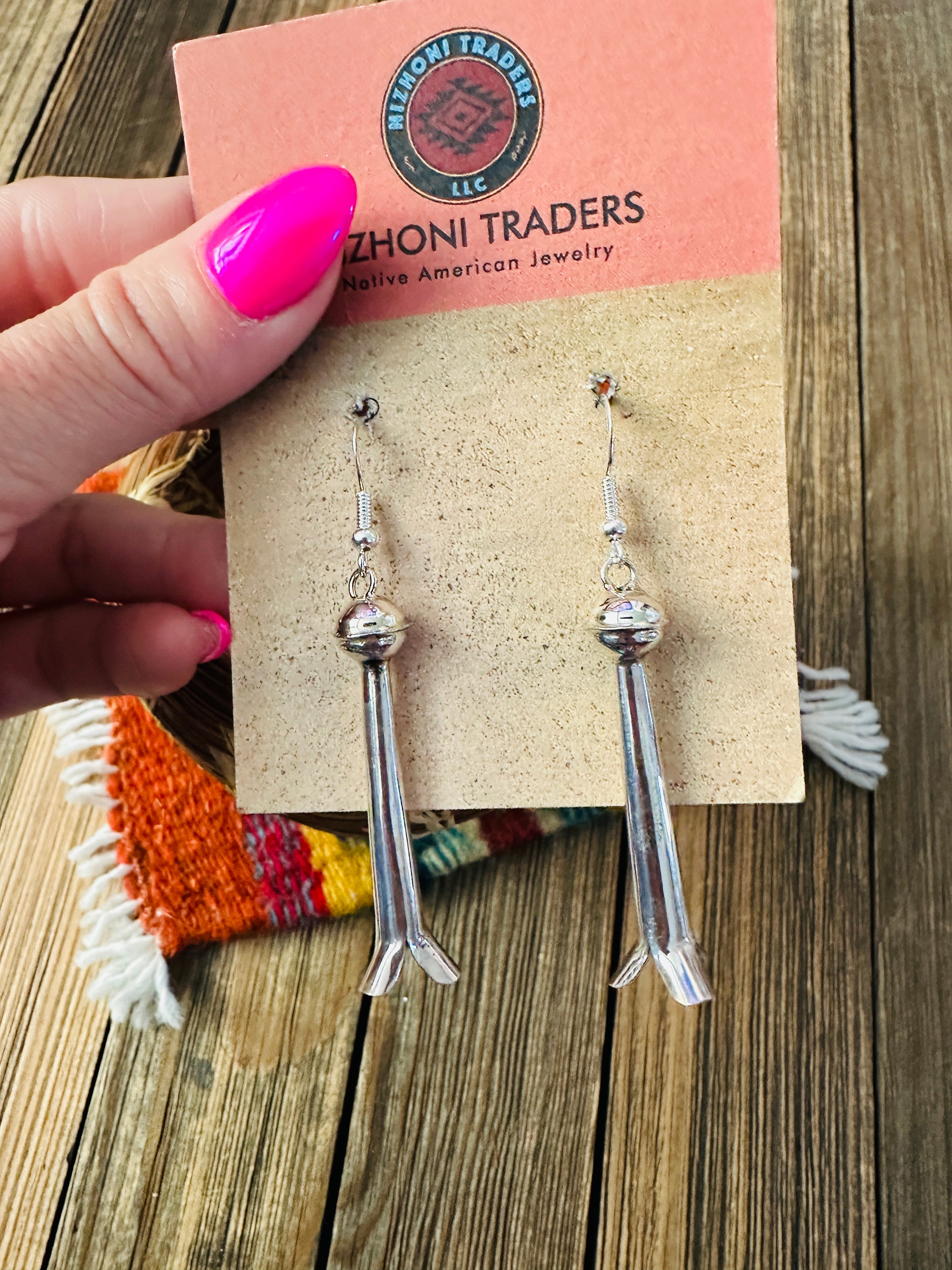 Handcrafted Sterling Silver Blossom Dangle Earrings