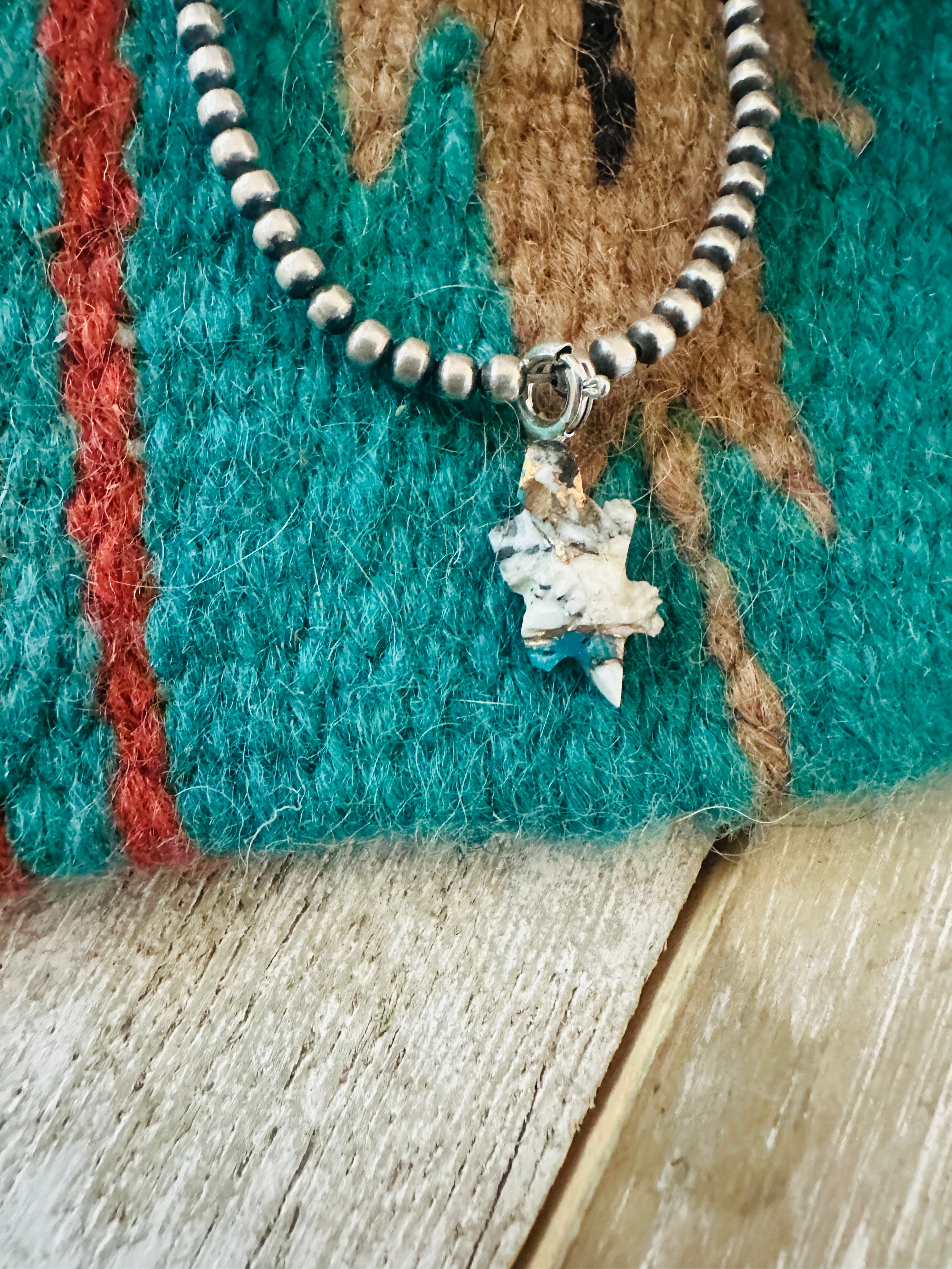 Handcrafted & Hand Carved Blue Mojave Lizard Charm