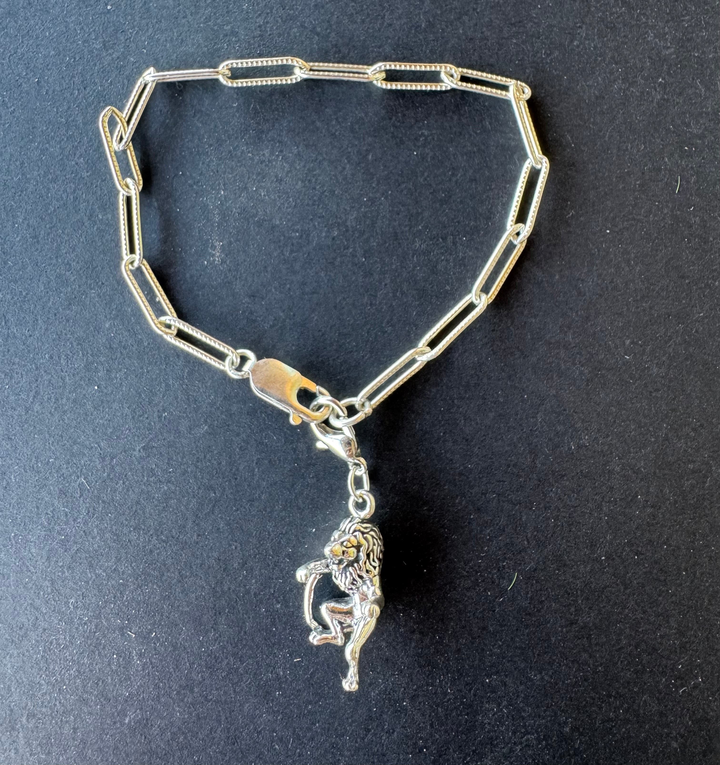 Handcrafted Sterling Silver Leo/ Lion Charm