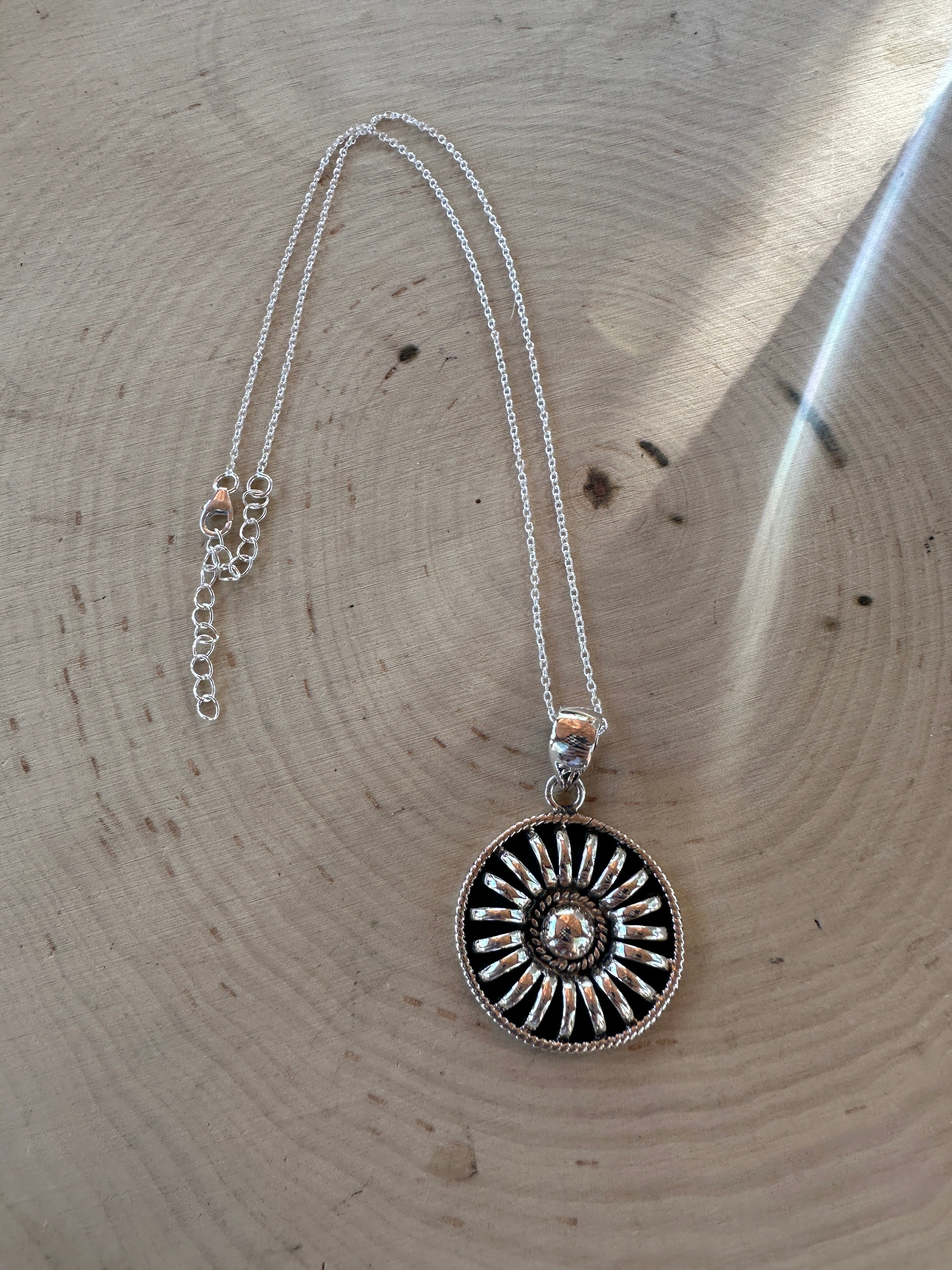 Handmade Sterling Silver Circle Necklace