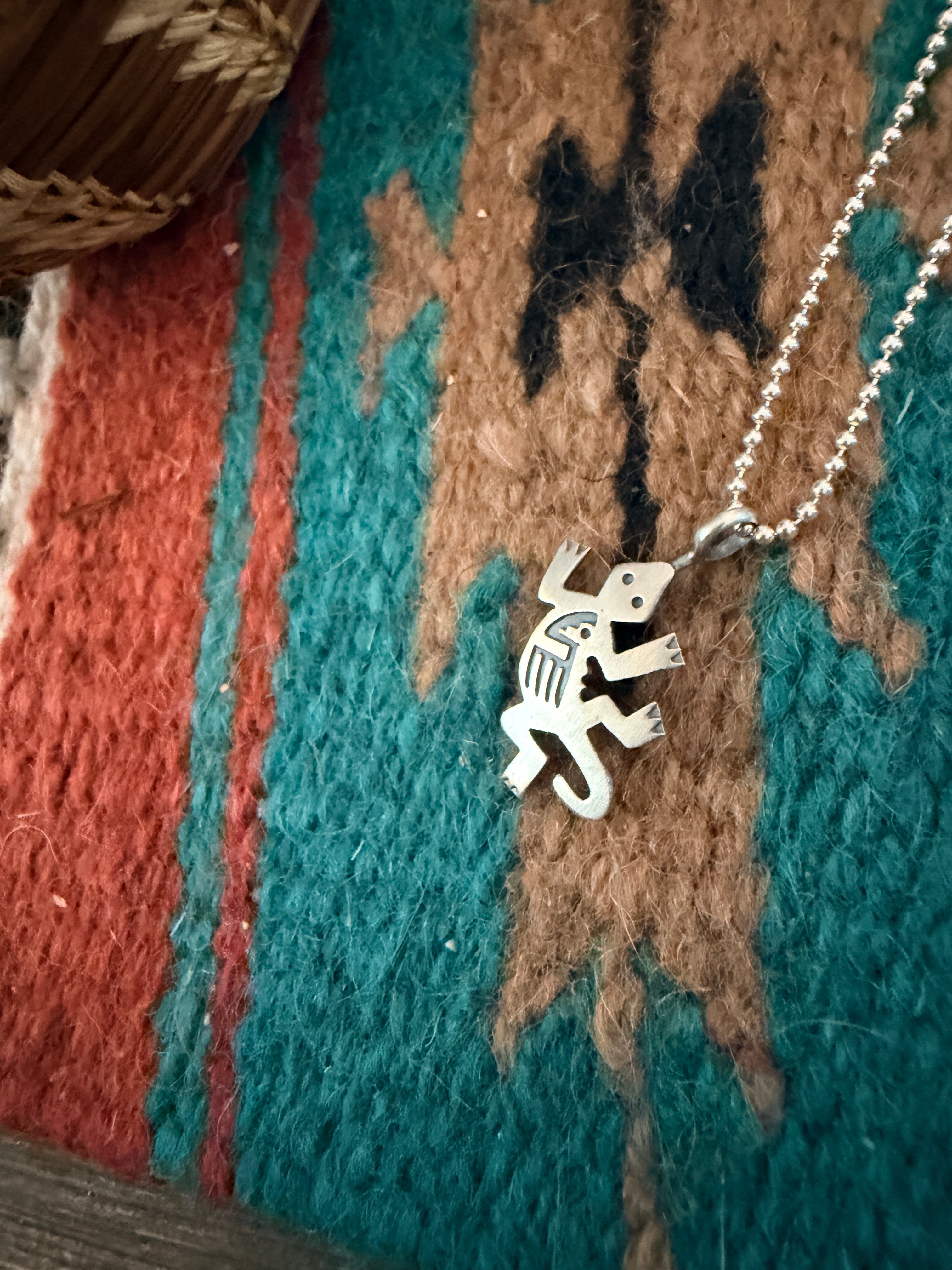 Handcrafted Sterling Silver Lizard Pendant