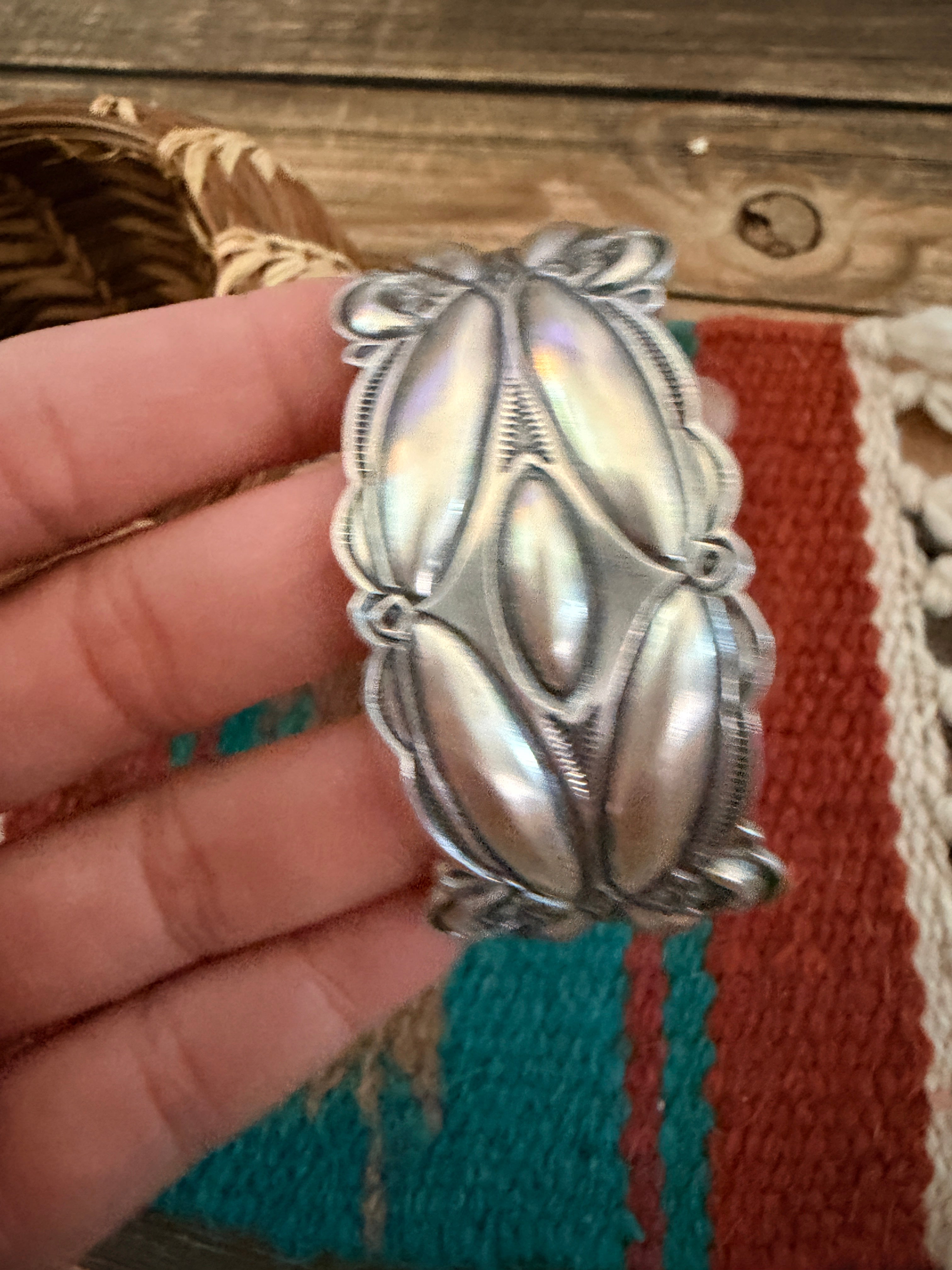 Handcrafted Sterling Silver Cuff Bracelet by Roland Dixson