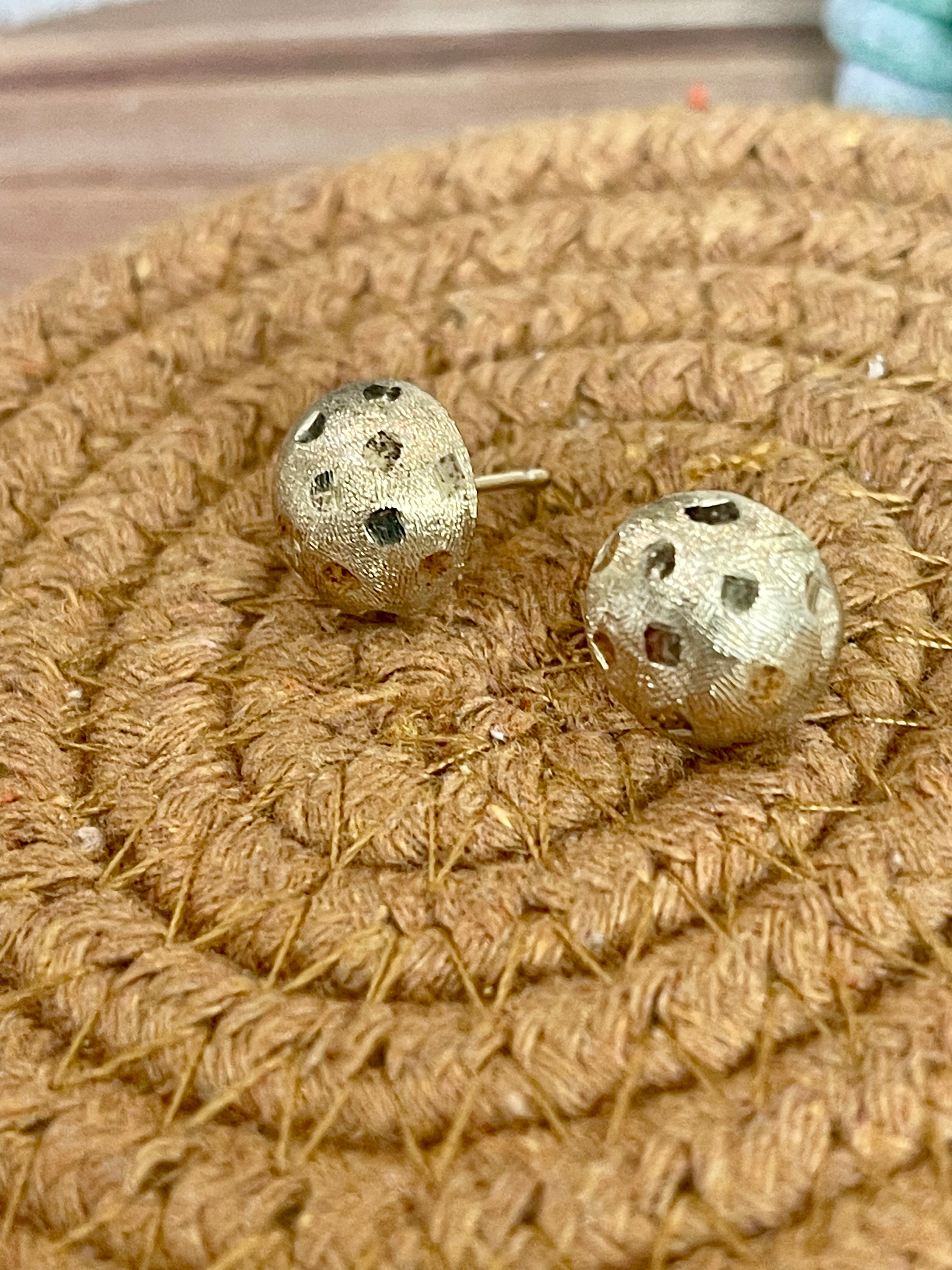 Vintage Gold Plated Stud Earrings