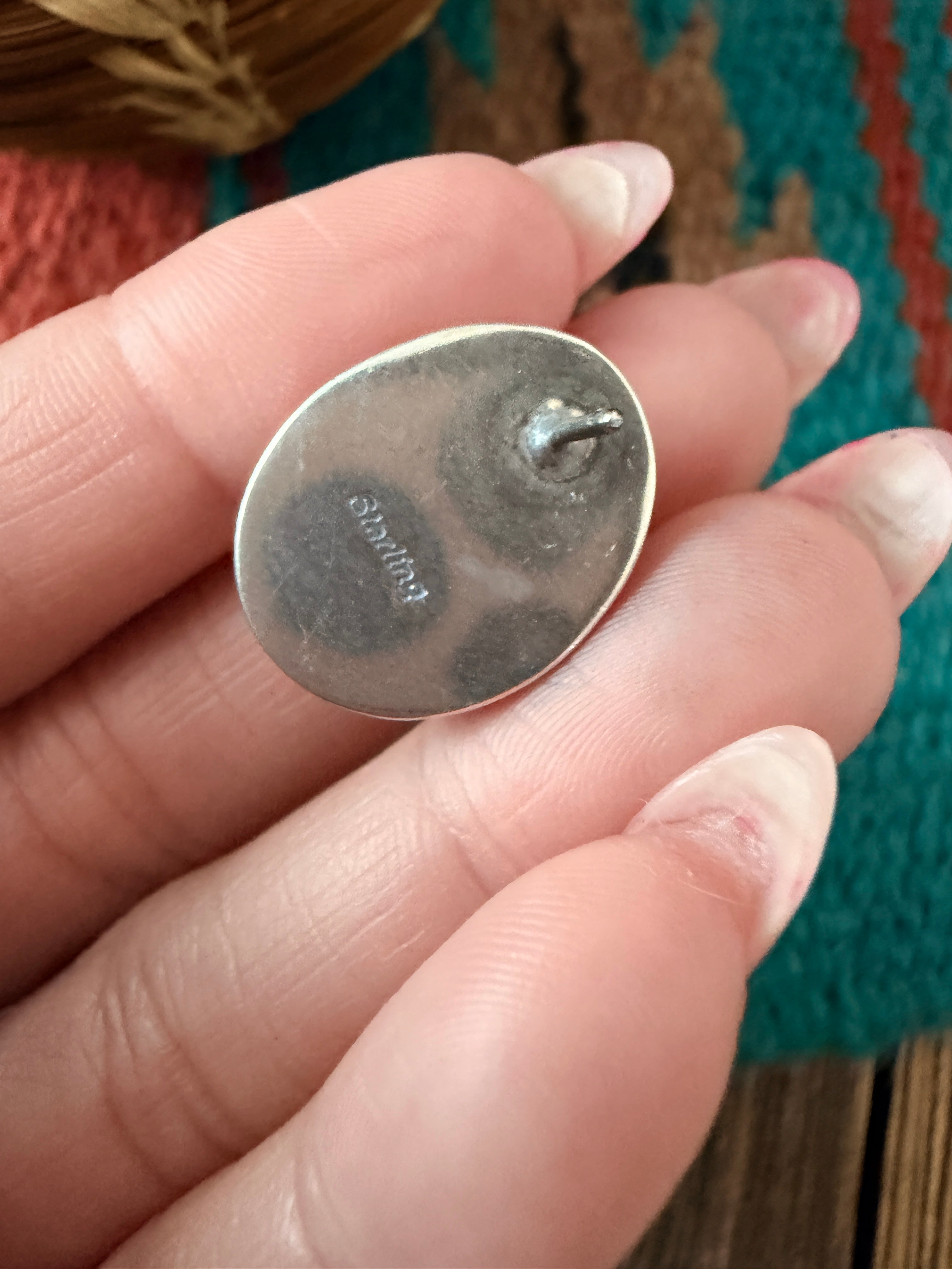 Handcrafted Turquoise & Sterling Silver Post Earrings