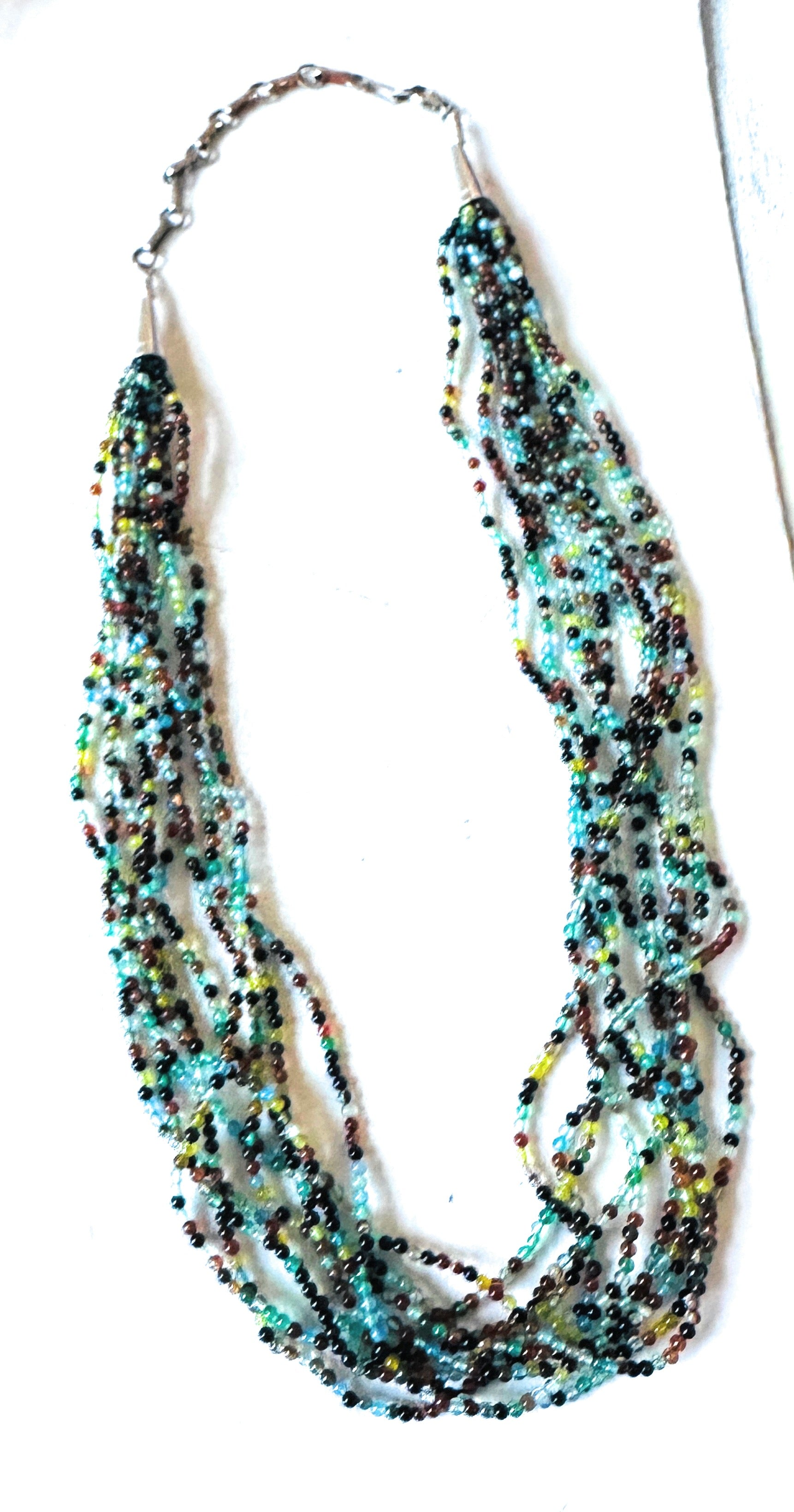 Navajo Handmade Multicolor Beaded Necklace