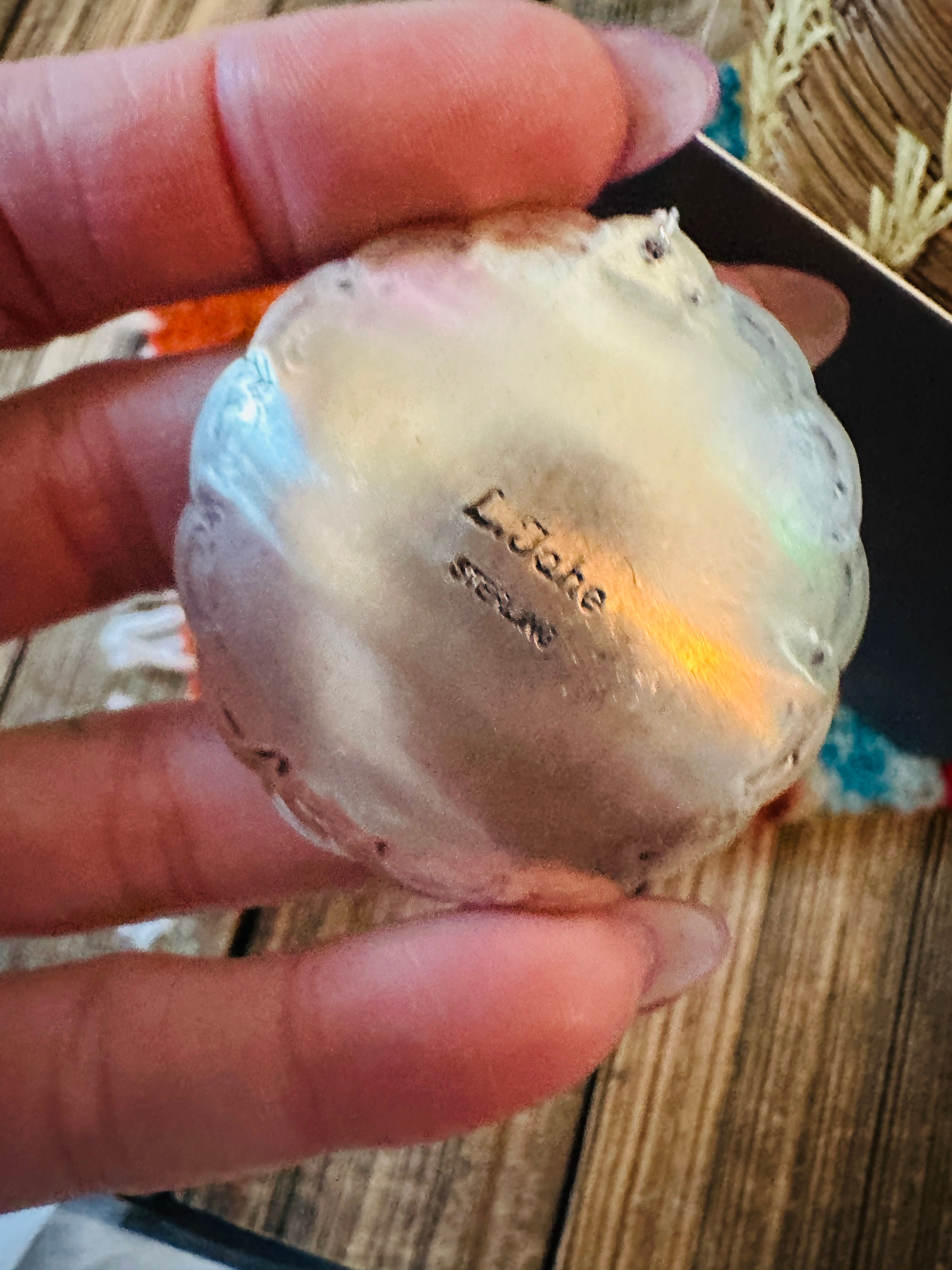 Handcrafted Sterling Silver Concho Dangle Earrings by Leander Tahe