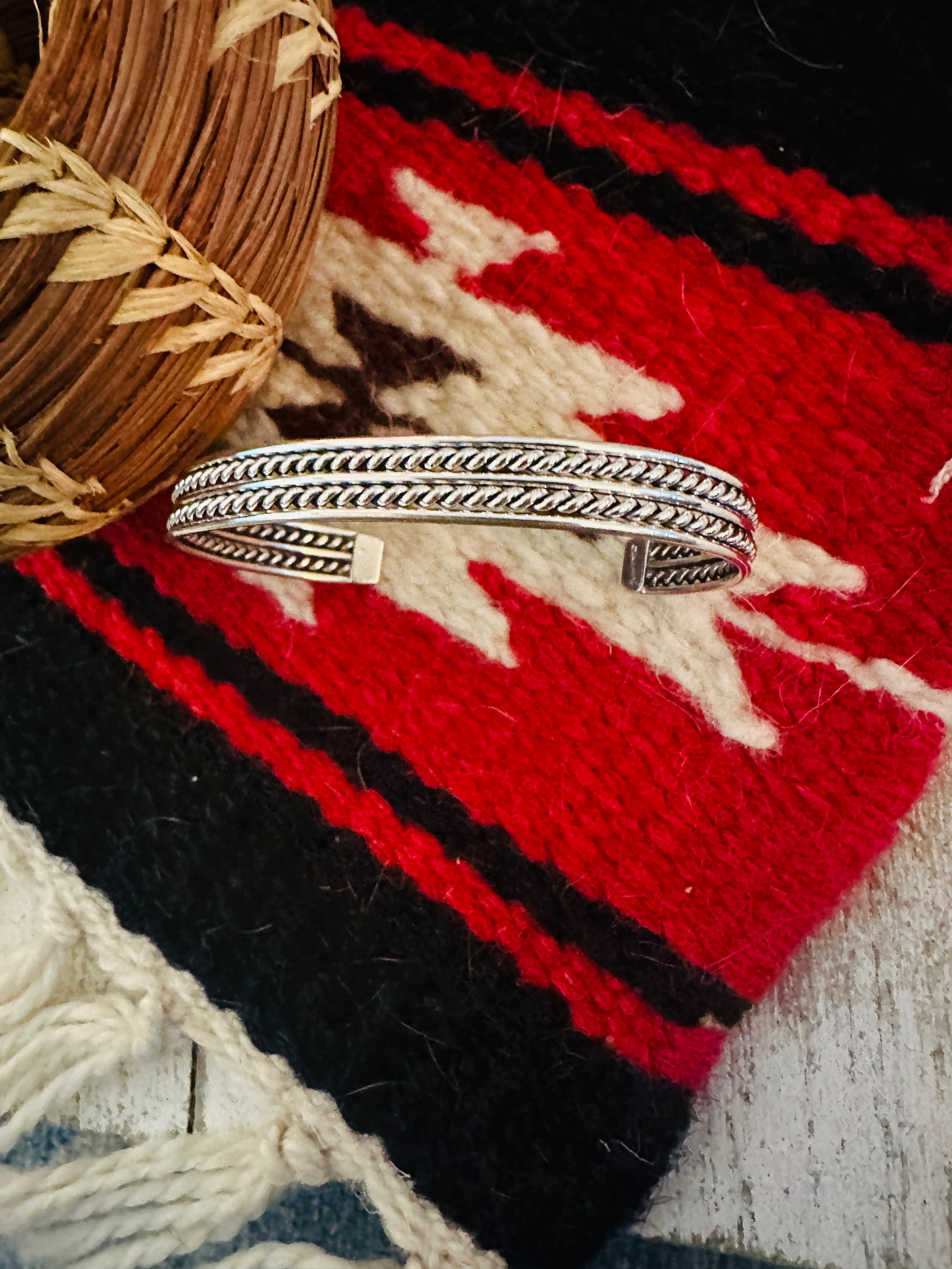 Navajo Sterling Silver Cuff Bracelet