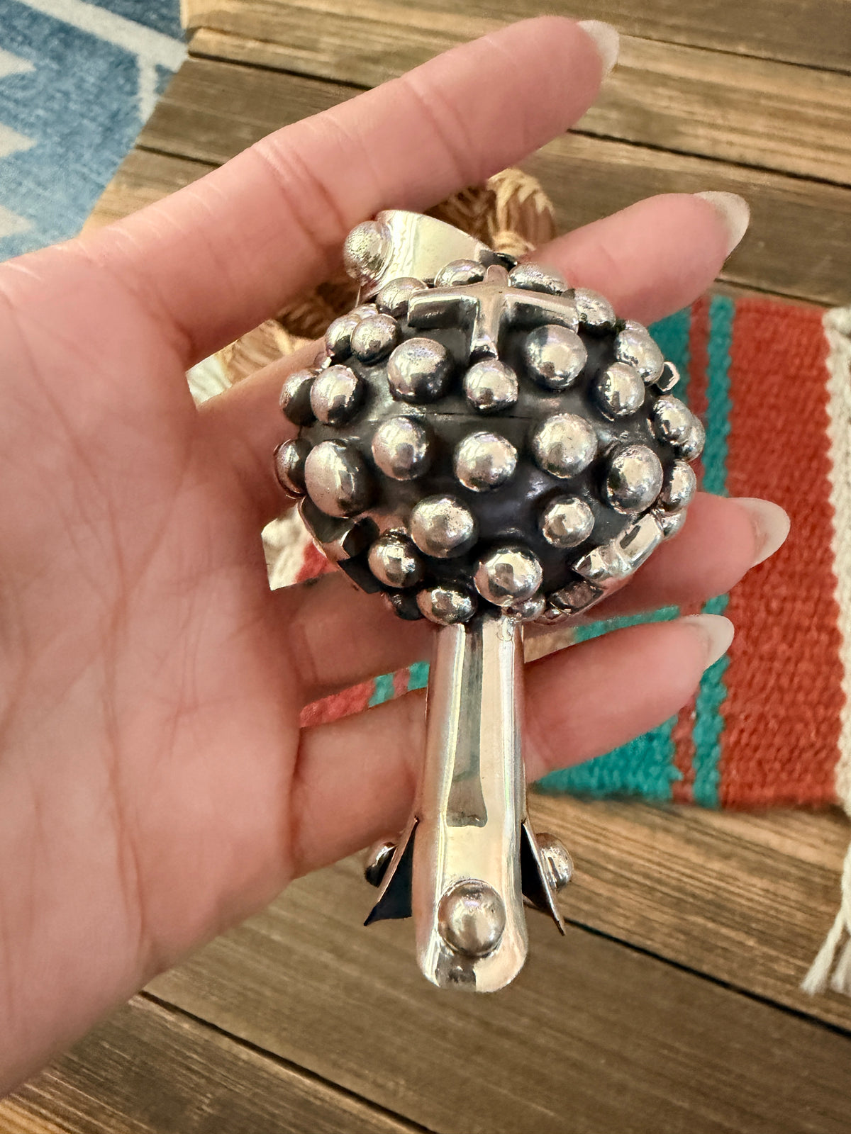 Handcrafted Sterling Silver Cross Blossom Pendant by Chimney Butte
