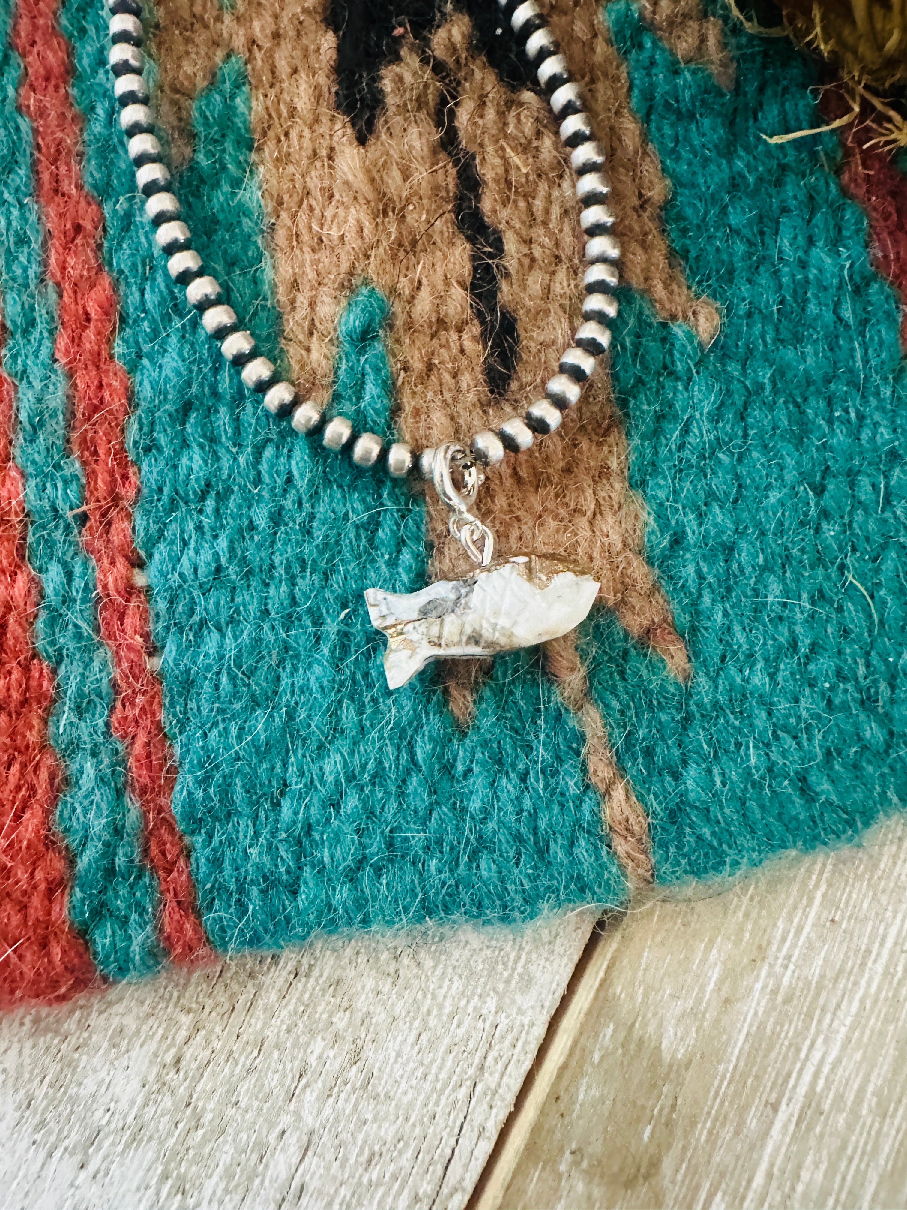 Handcrafted & Hand Carved Blue Mojave Fish Charm