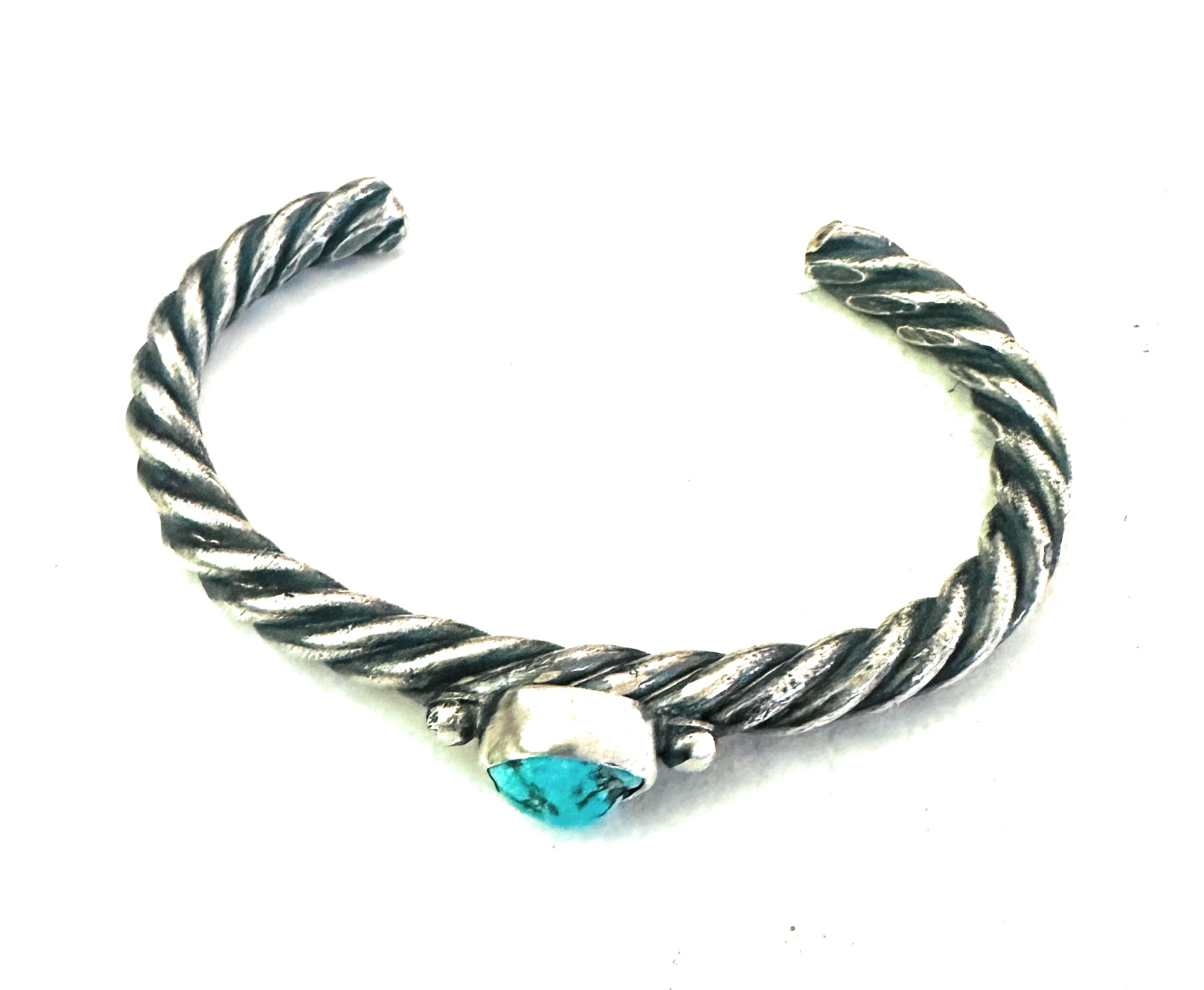 Navajo Sterling Silver & Turquoise Cuff Bracelet