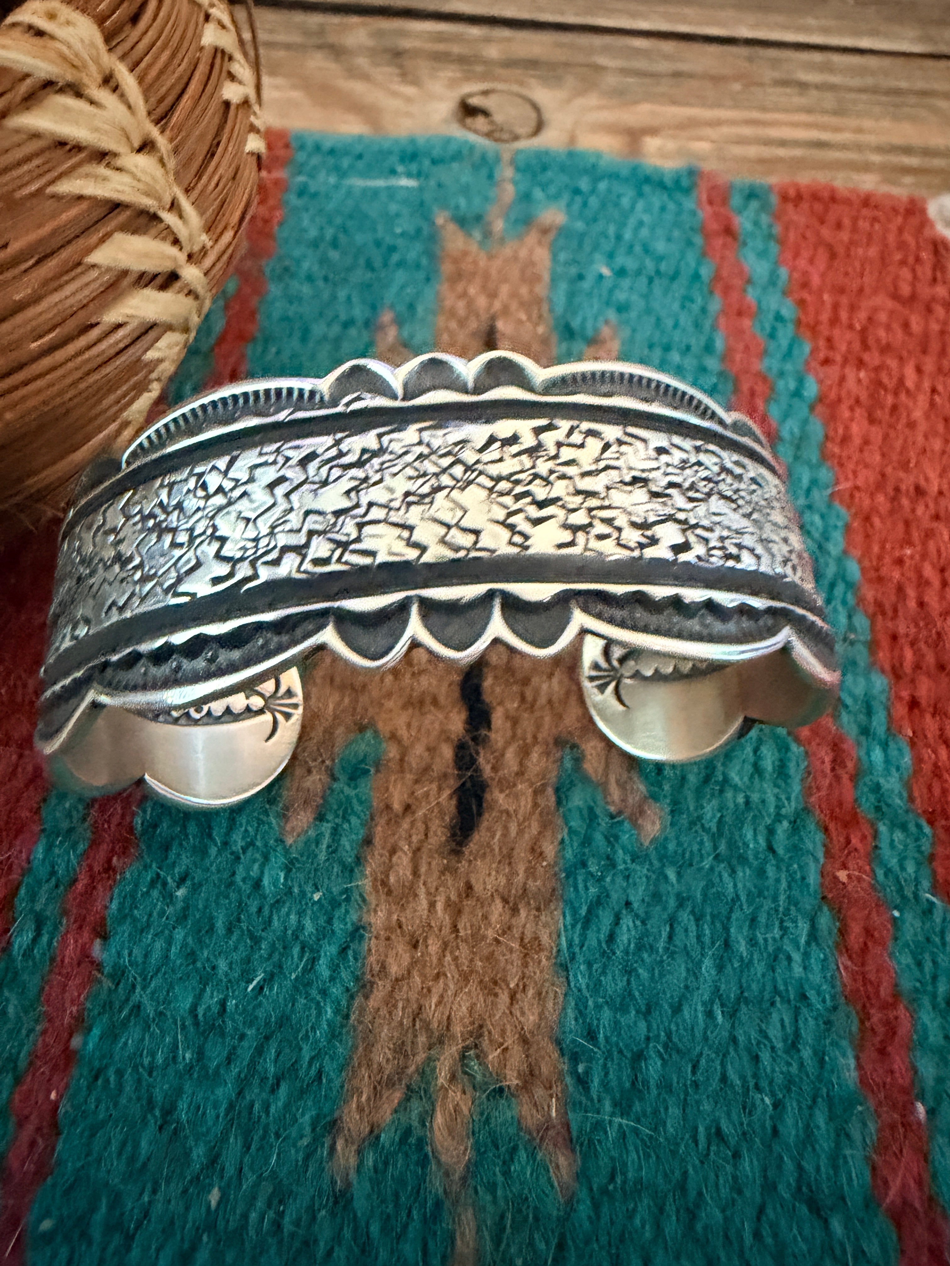 Handcrafted Sterling Silver Cuff Bracelet by Roland Dixson