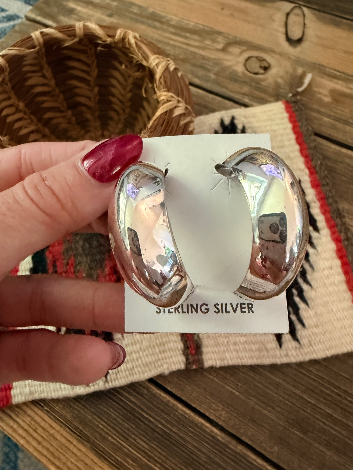 Handcrafted Sterling Silver Hoop Earrings