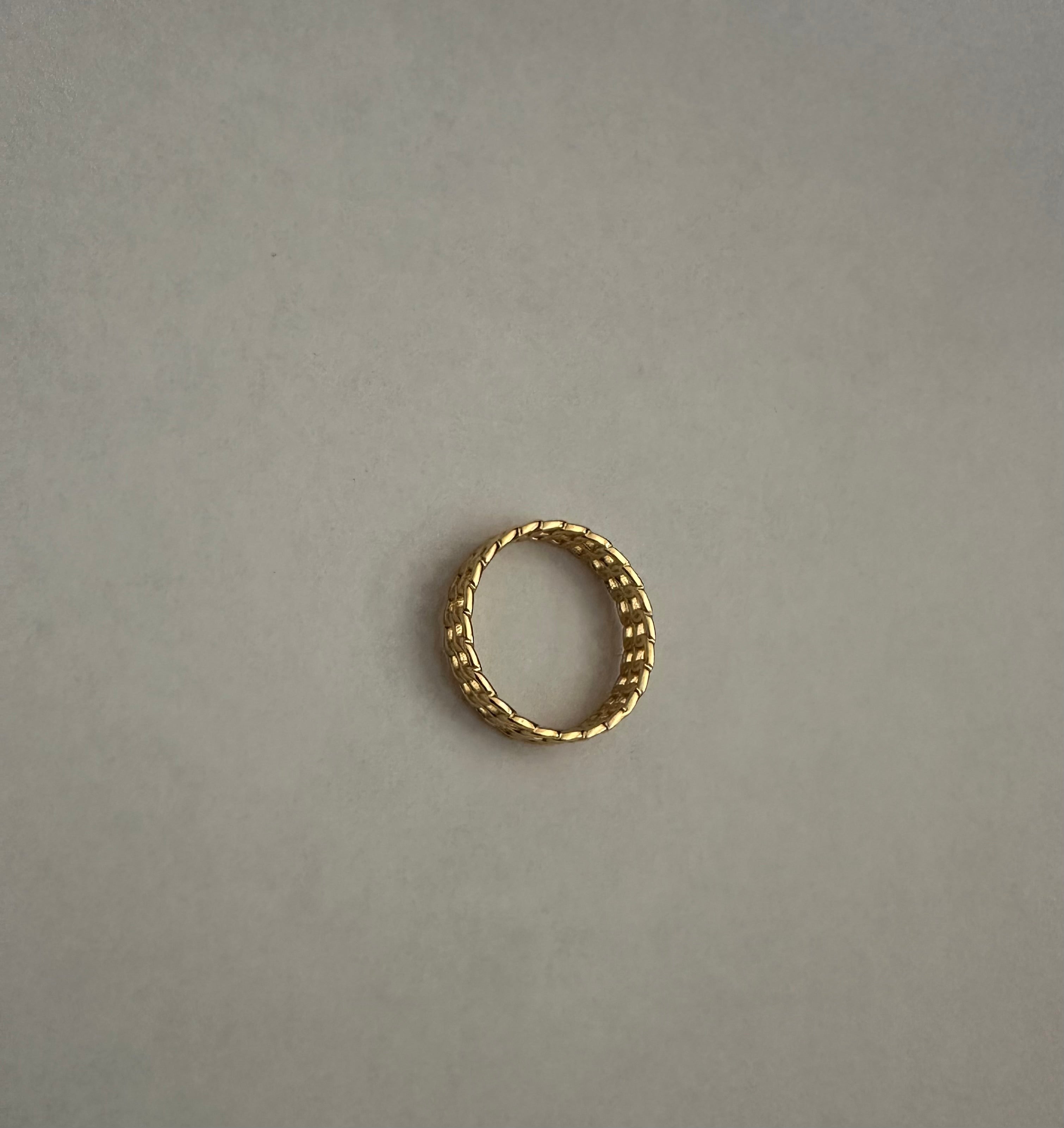 Sterling Silver 2 Row Chain Ring