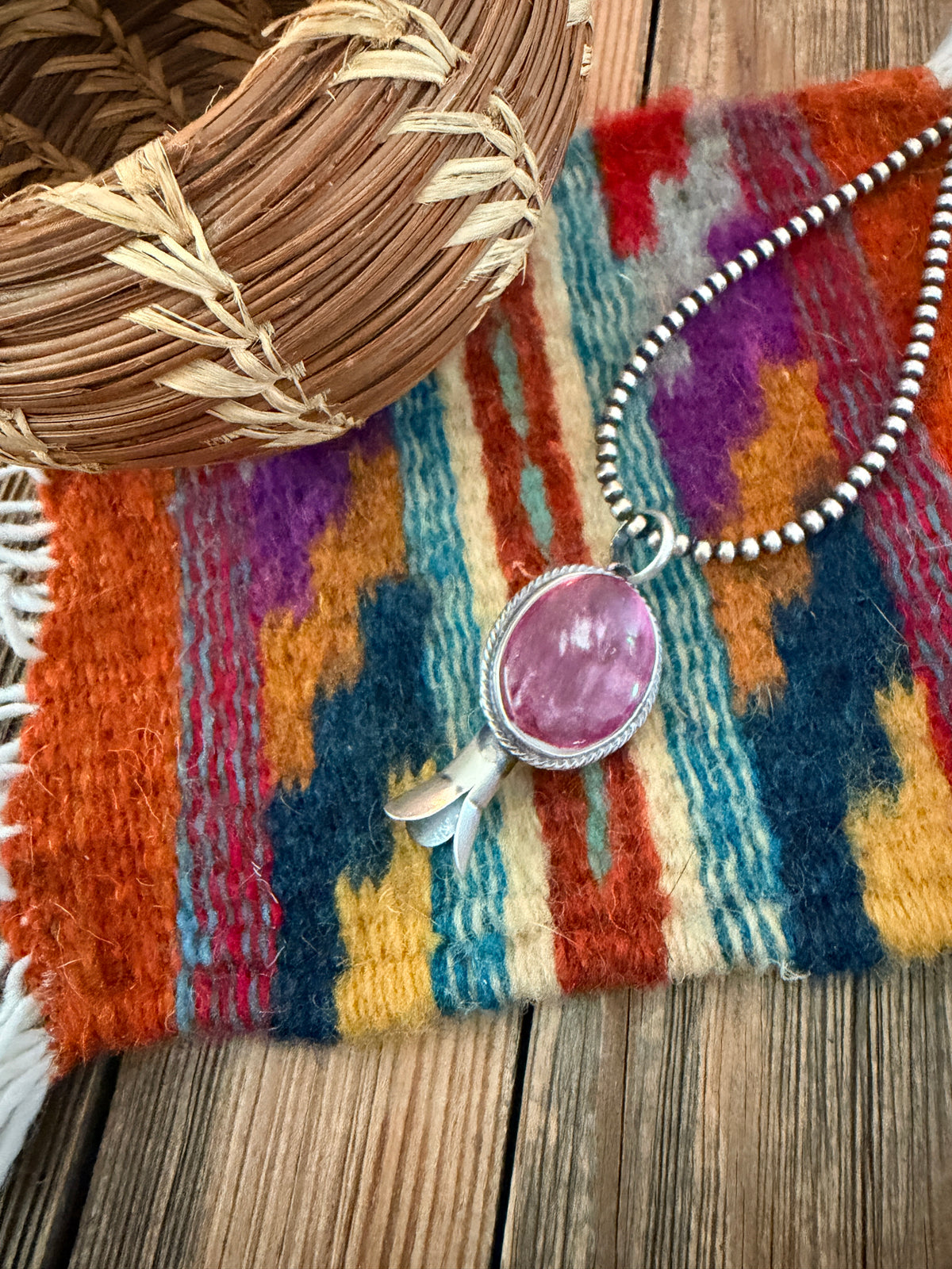 Handcrafted Sterling Silver & Purple Spiny Oyster Blossom Pendant