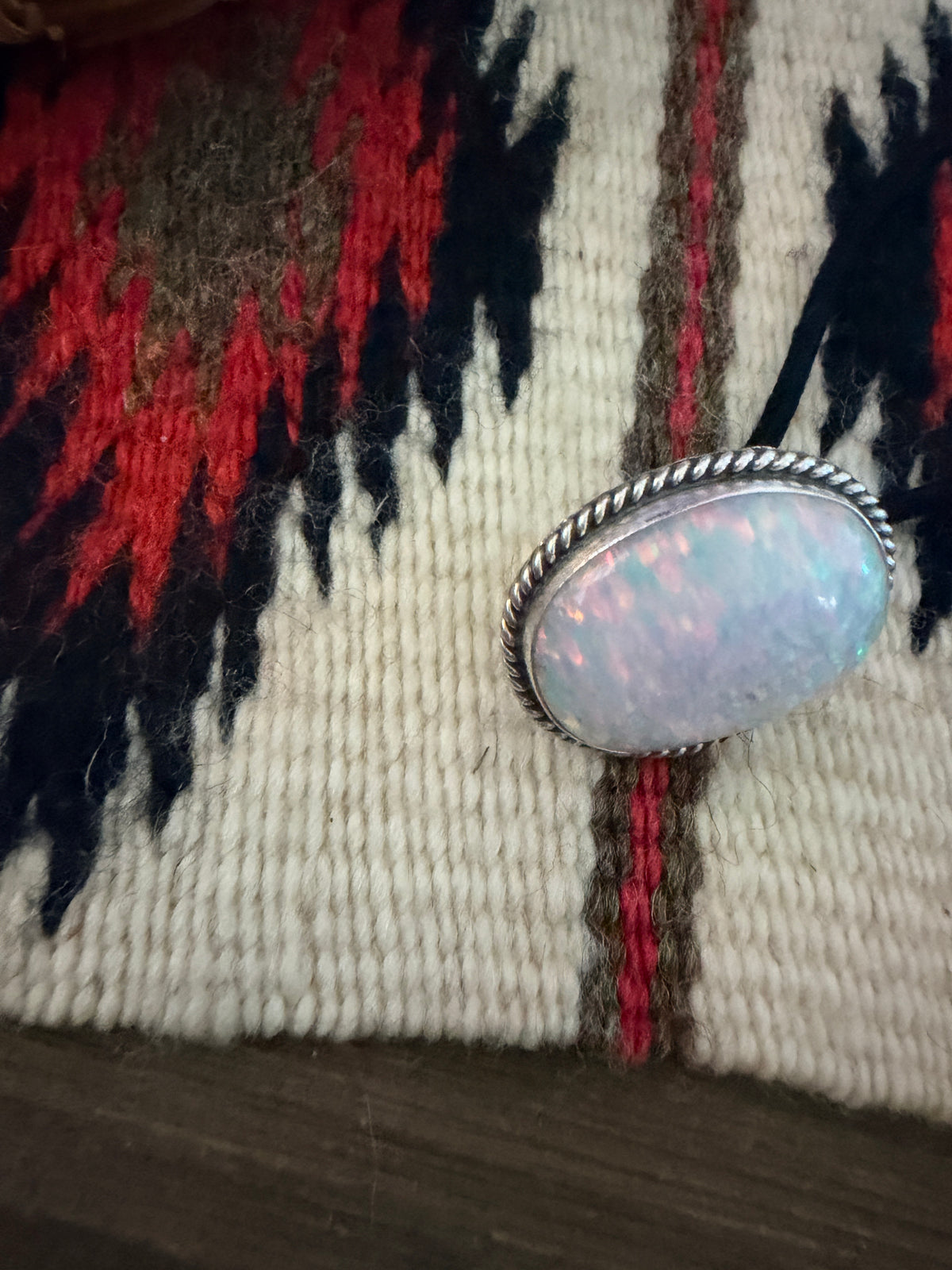 Handcrafted Opal & Sterling Silver Hair Tie Charm