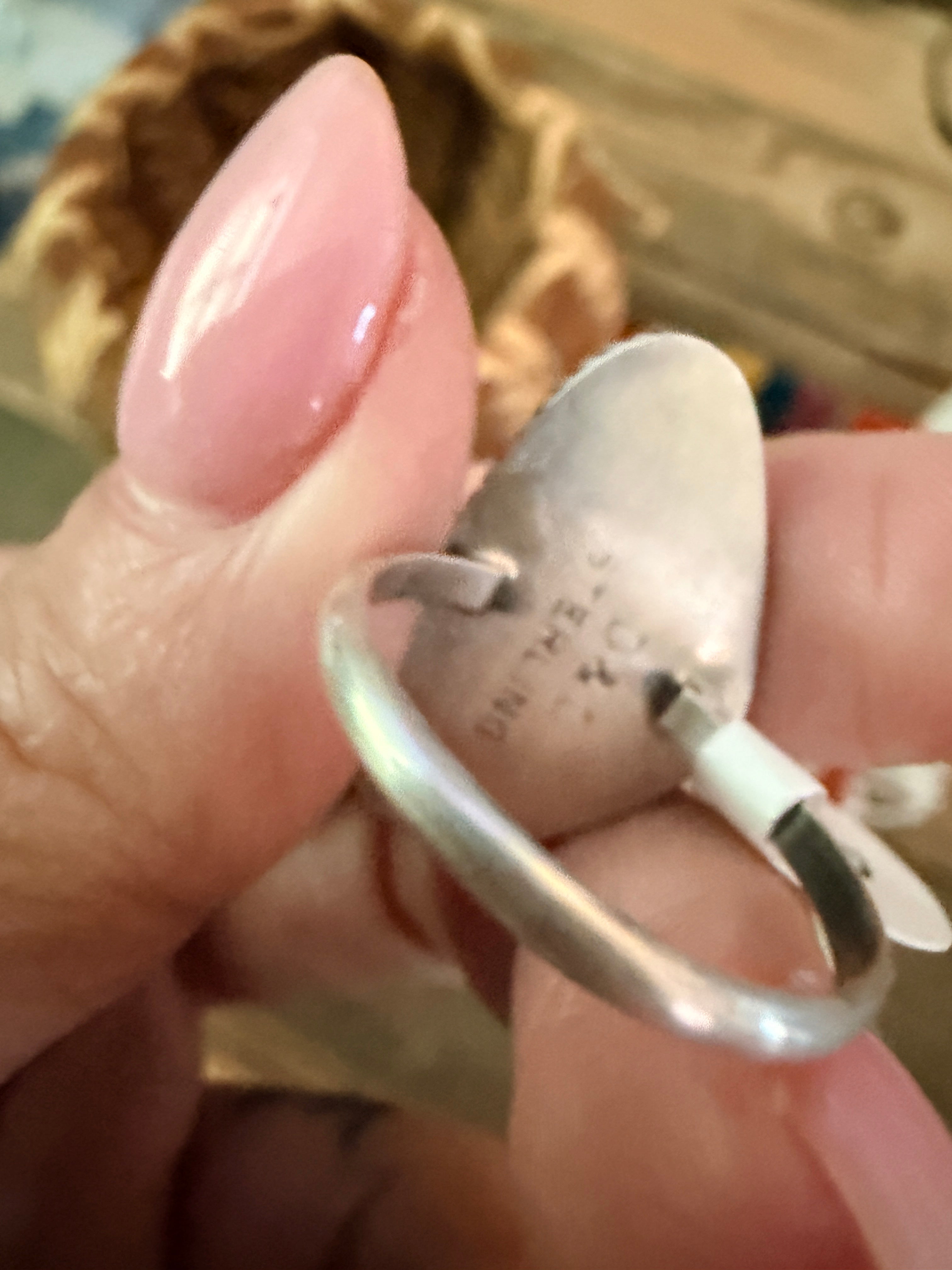 Handcrafted Turquoise & Sterling Silver Ring Size 8