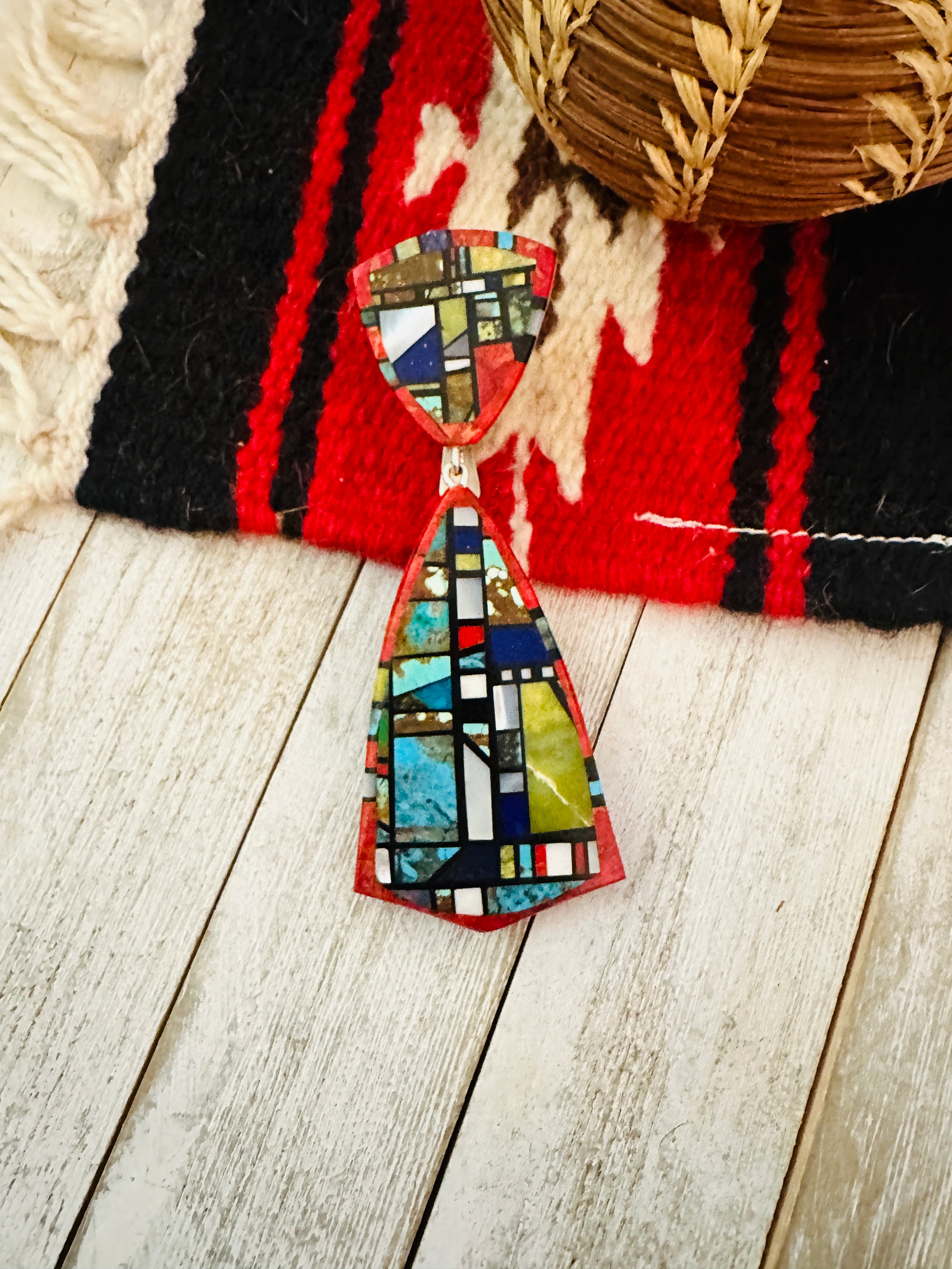 Santo Domingo Multi Stone Inlay Pendant