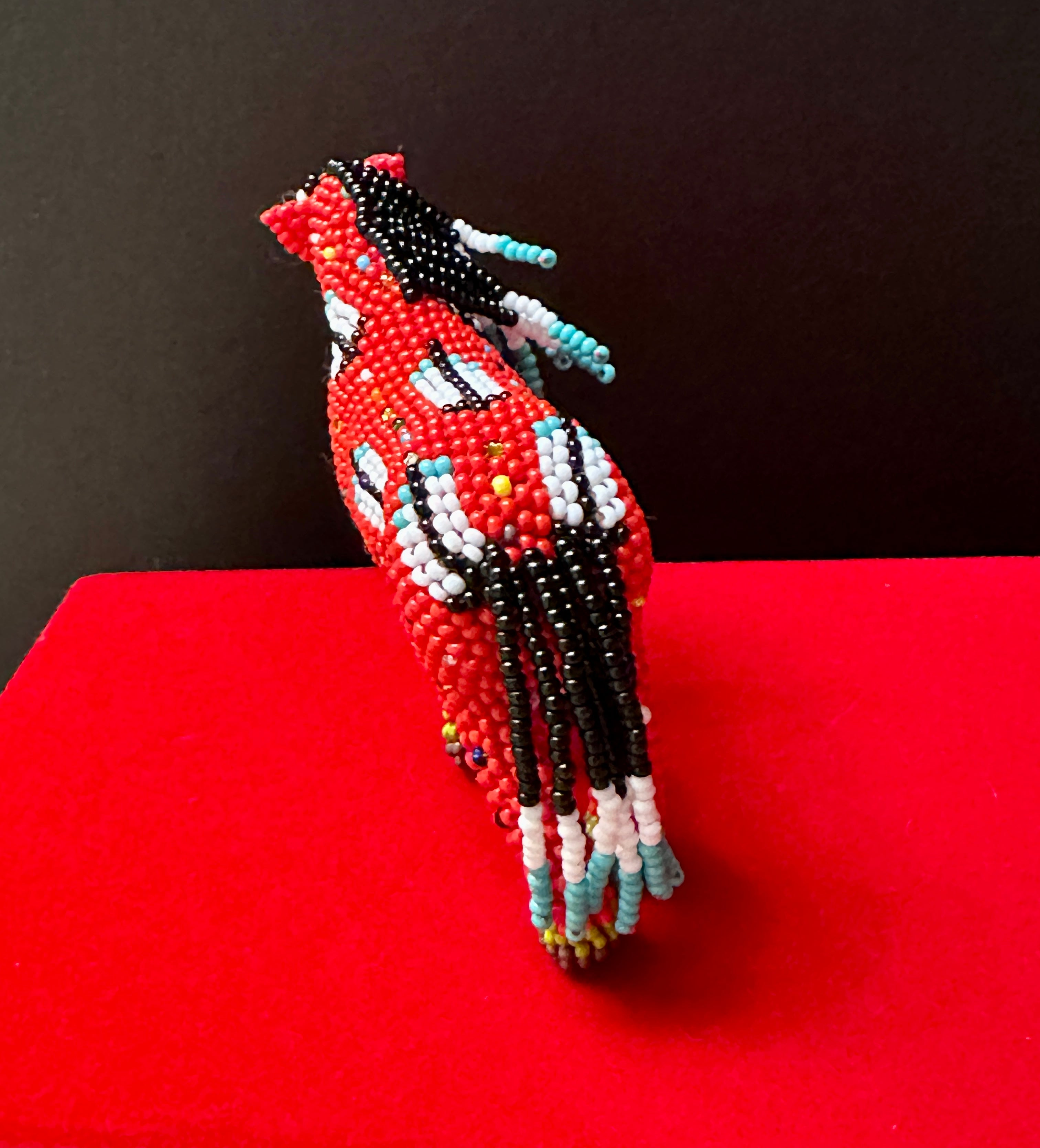 Handmade Peyote Stitched Horse Figurine- Red 3